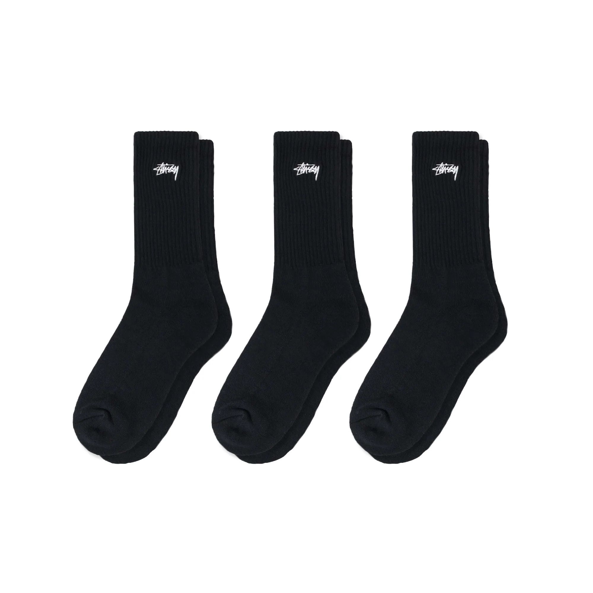 Stussy Stussy SOCKS CREW CALF HI SKATE - 3 PACK Black Size ONE SIZE - 1 Thumbnail