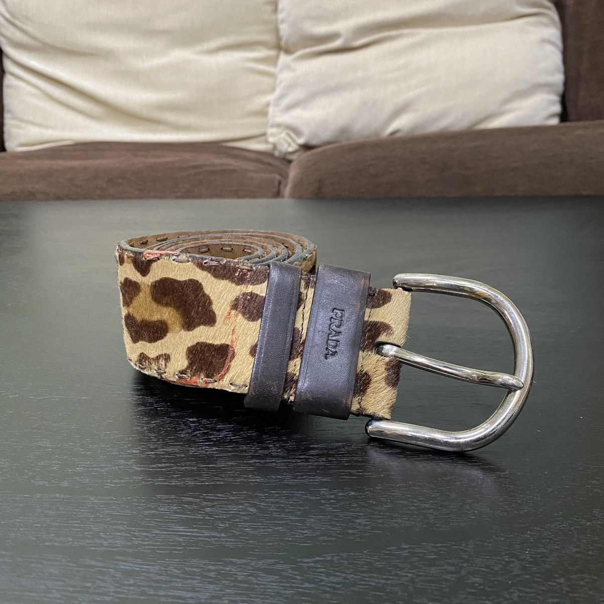 【関税＆送料込み】Prada Leopard-Panel Belt Prada Prada Leopard Belt | Grailed