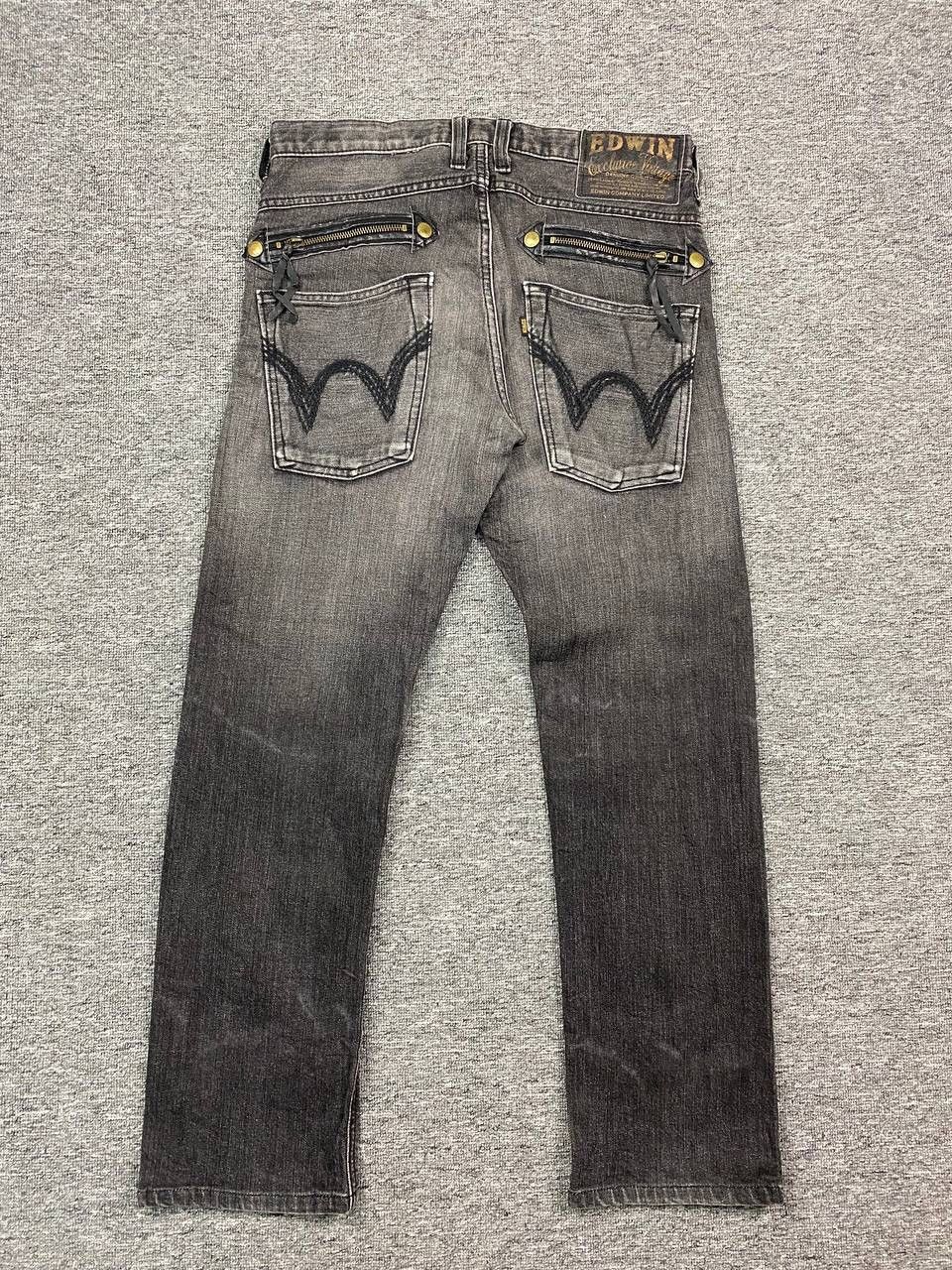 Edwin × Vintage Vintage Edwin Faded Wash Black Denim Jeans Size US 32 / EU 48 - 1 Thumbnail