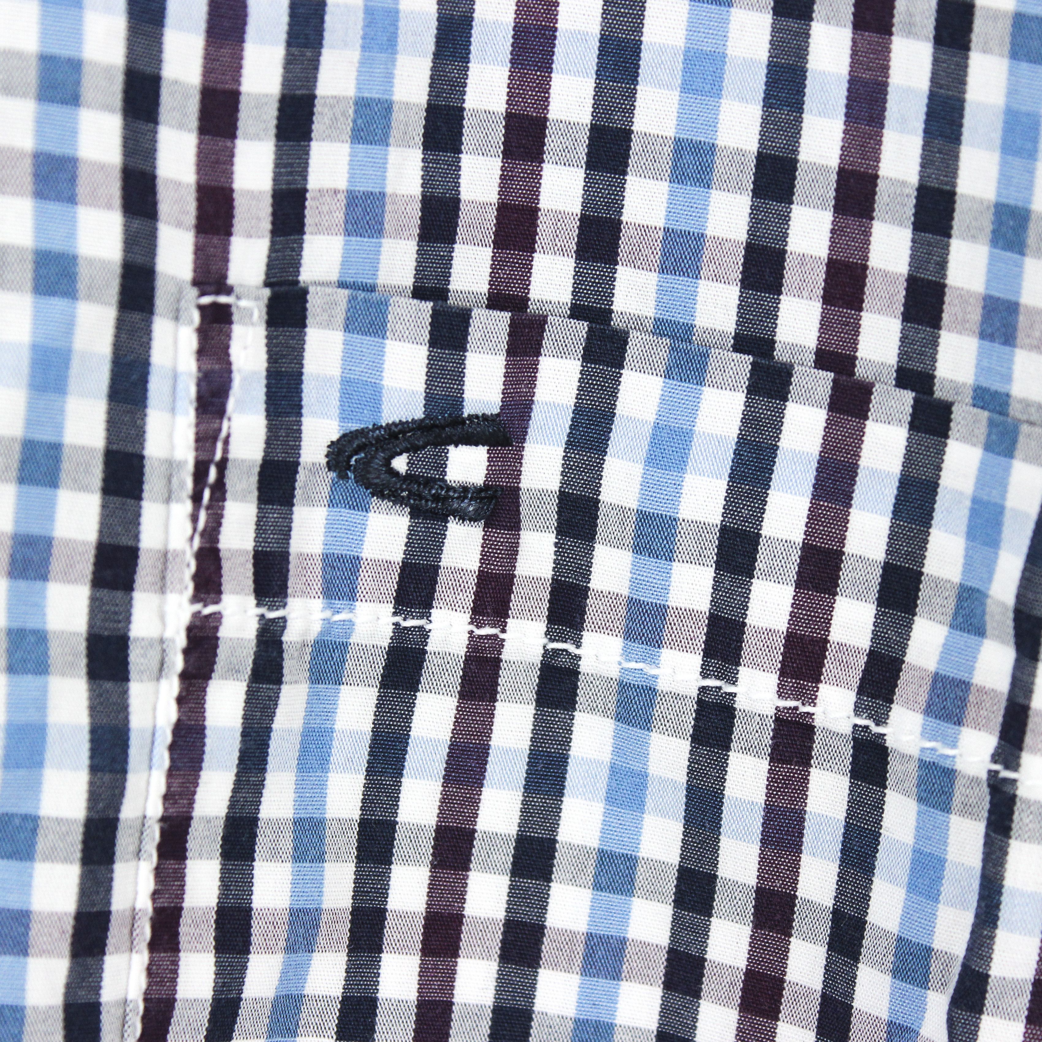camel active Button Up Shirt Check Plaid Tartan Long Sleeve Double Cuff Size US L / EU 52-54 / 3 - 4 Thumbnail
