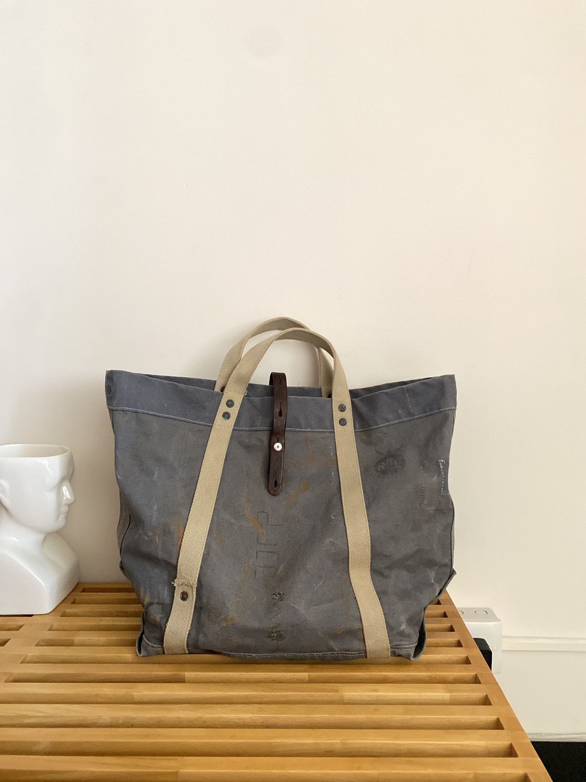 RRL Ralph Lauren RRL J.Augur Tote Bag Kapital Visvim Story Mfg Vintage Boro  | Grailed