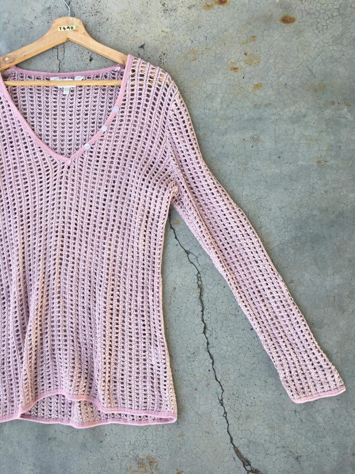 Homespun Knitwear 🔴Mesh Net CAPTURE Pullover/Memeri Knitting Design Size US M / EU 48-50 / 2 - 3 Thumbnail