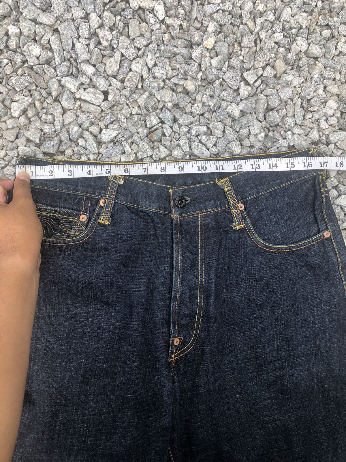 RMC Jeans Red Monkey Company Embroidered Jeans Selvedge Denim Size US 33 - 20 Thumbnail