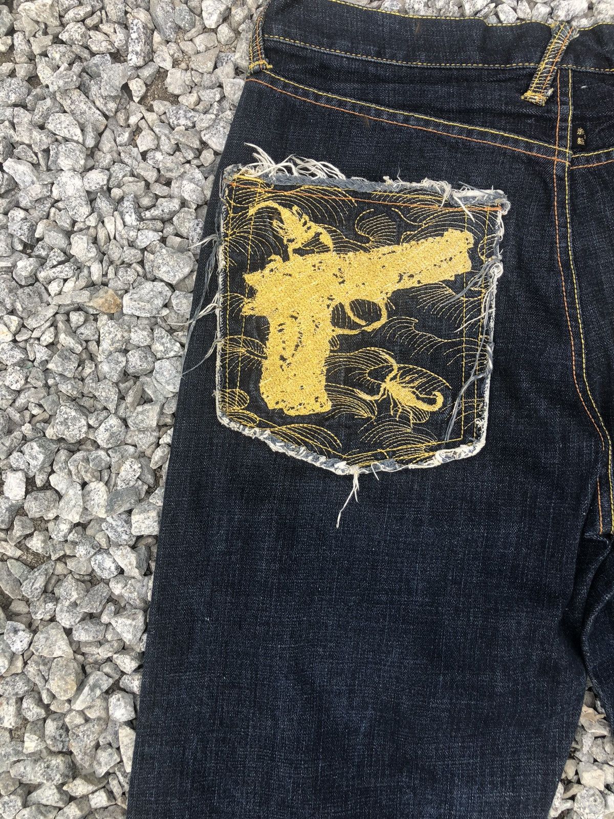 RMC Jeans Red Monkey Company Embroidered Jeans Selvedge Denim Size US 33 - 12 Thumbnail