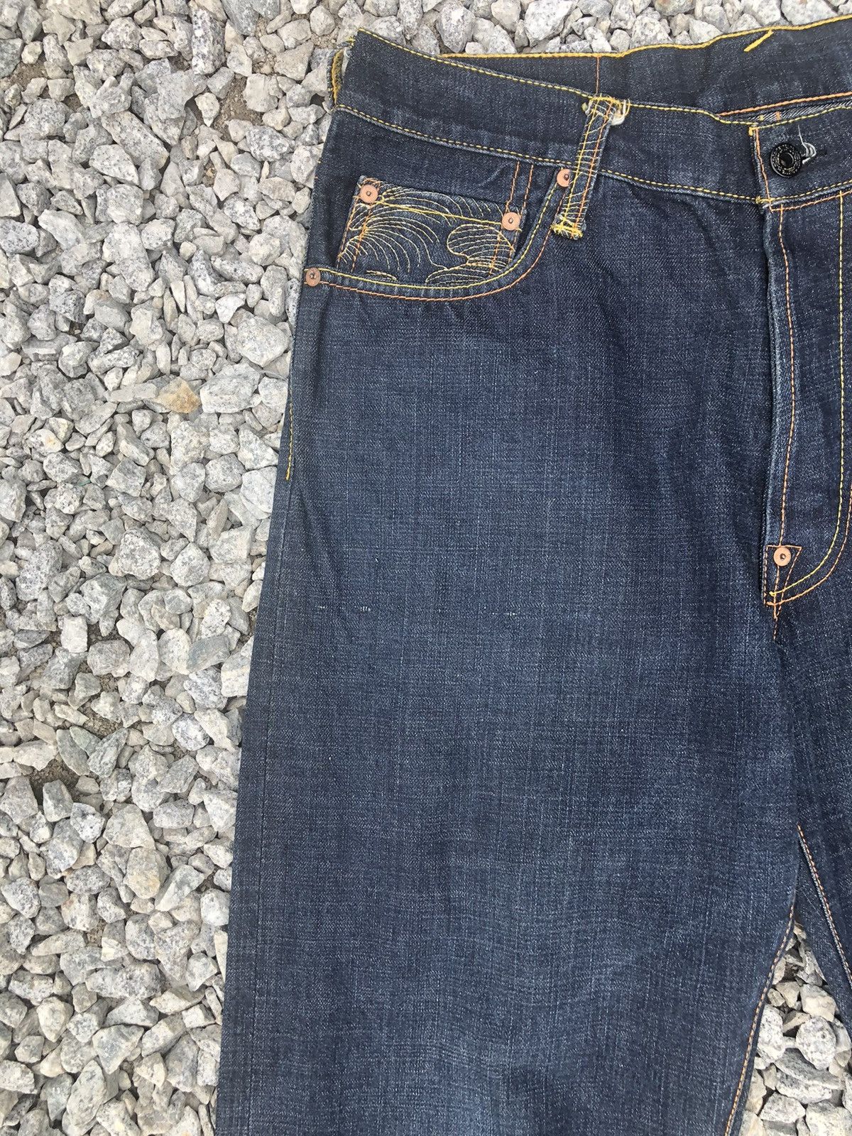 RMC Jeans Red Monkey Company Embroidered Jeans Selvedge Denim Size US 33 - 5 Thumbnail