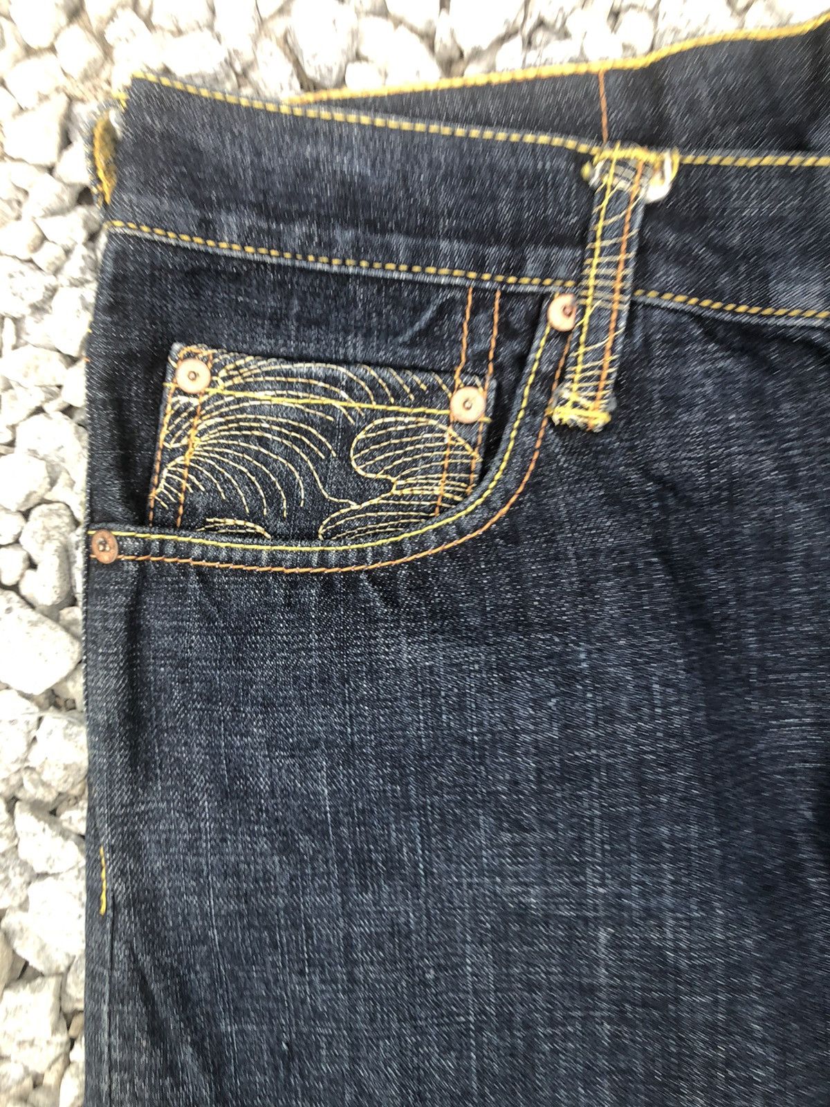 RMC Jeans Red Monkey Company Embroidered Jeans Selvedge Denim Size US 33 - 7 Thumbnail