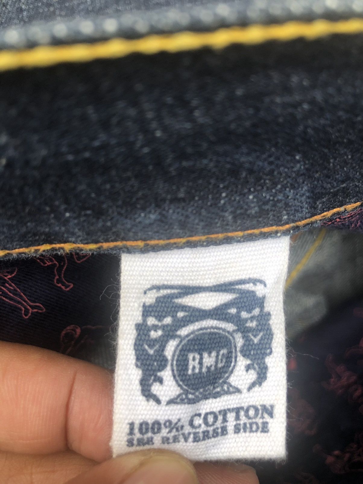 RMC Jeans Red Monkey Company Embroidered Jeans Selvedge Denim Size US 33 - 18 Thumbnail