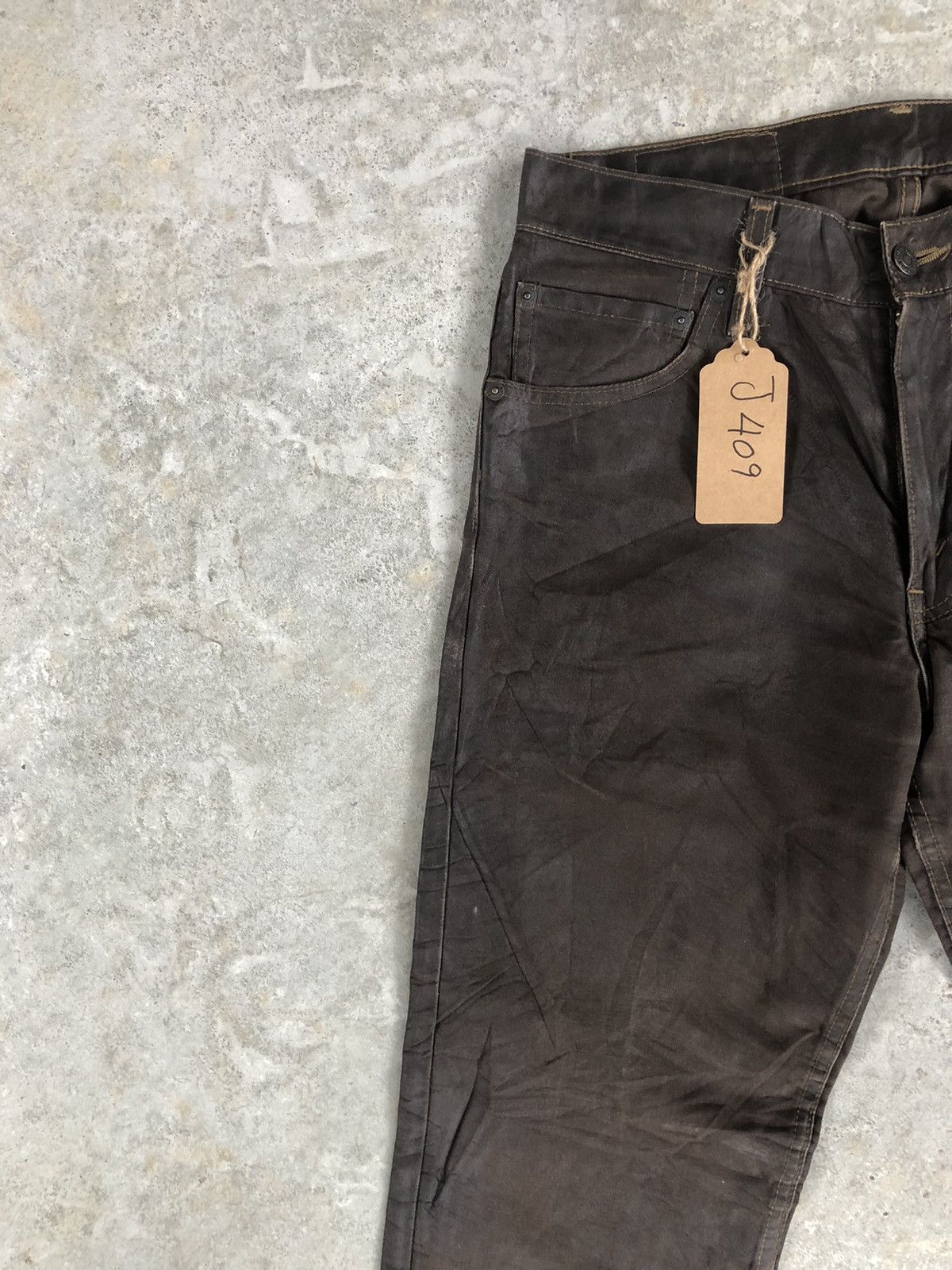 If Six Was Nine Vintage Levi’s Waxed Coated Jeans Distressed Jeans Size US 30 / EU 46 - 4 Thumbnail
