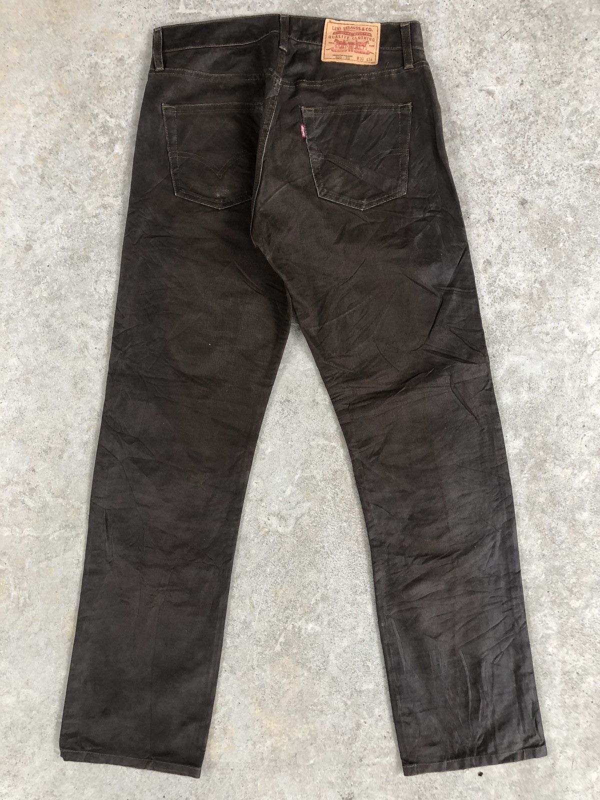 If Six Was Nine Vintage Levi’s Waxed Coated Jeans Distressed Jeans Size US 30 / EU 46 - 2 Thumbnail