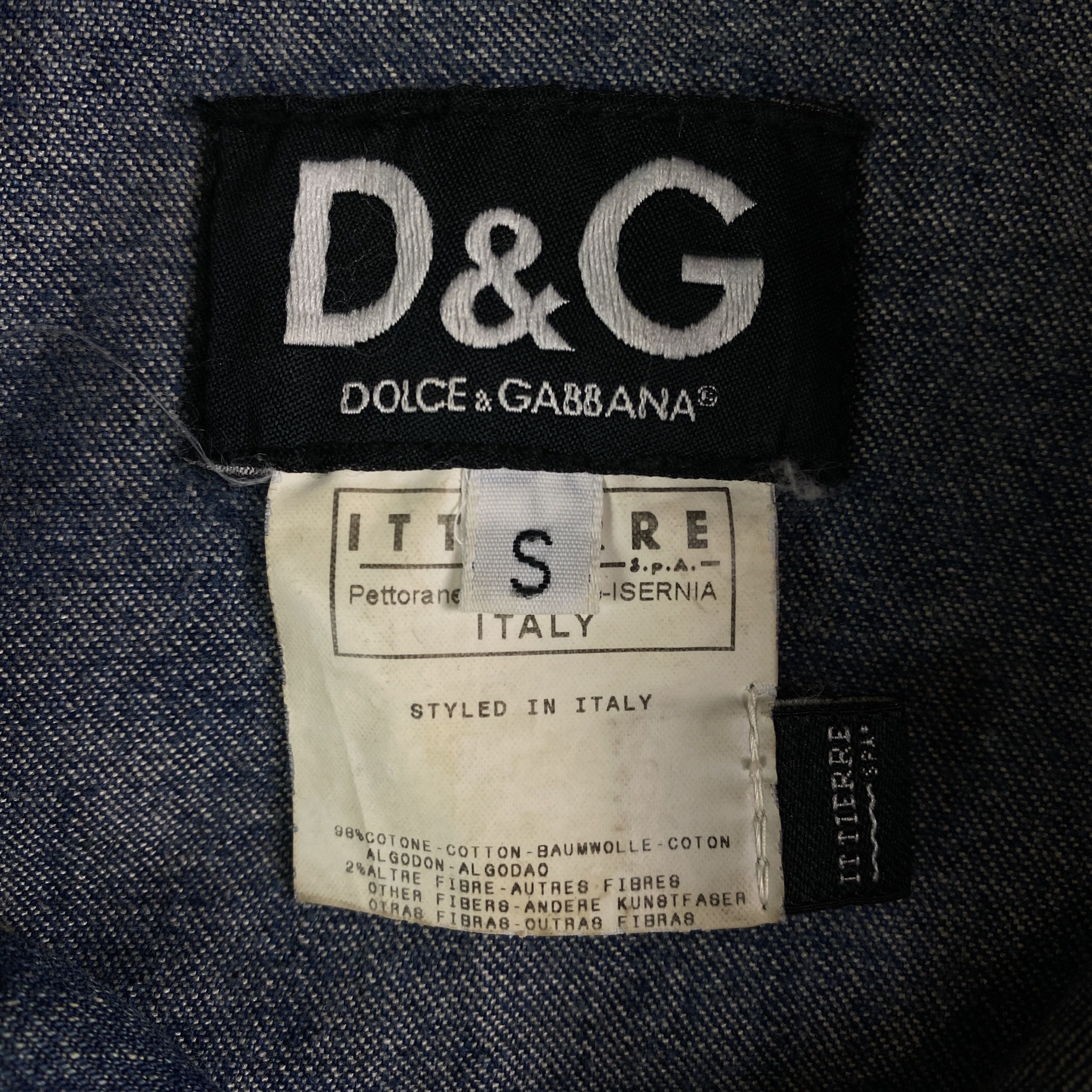 Dolce & Gabbana × Vintage Womens Denim Jacket Dolce Gabbana Size S Size S / US 4 / IT 40 - 4 Thumbnail