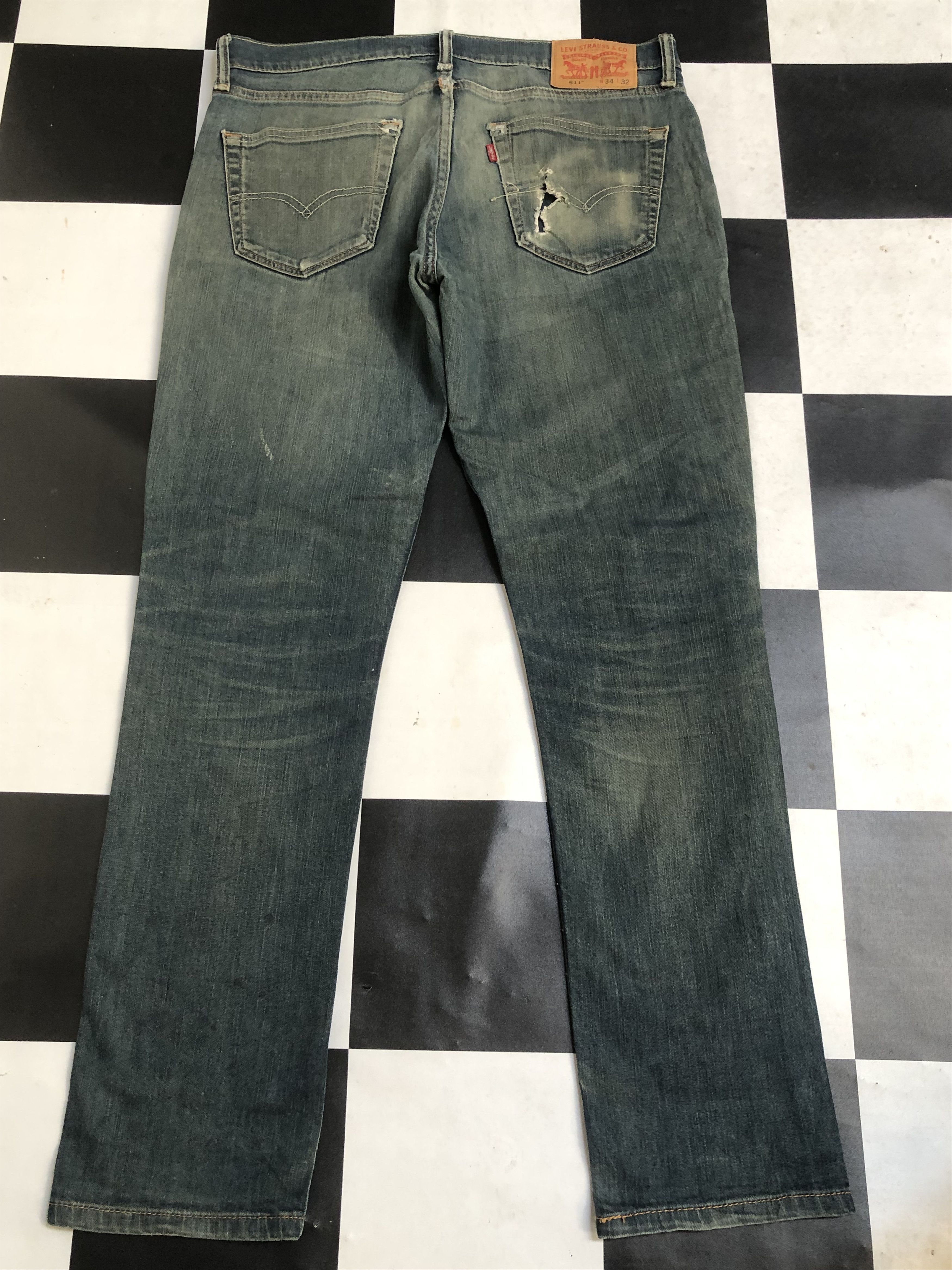 Levi's × Vintage Vintage Levis 511 Distressed Denim Jeans L635 Size US 34 / EU 50 - 2 Thumbnail