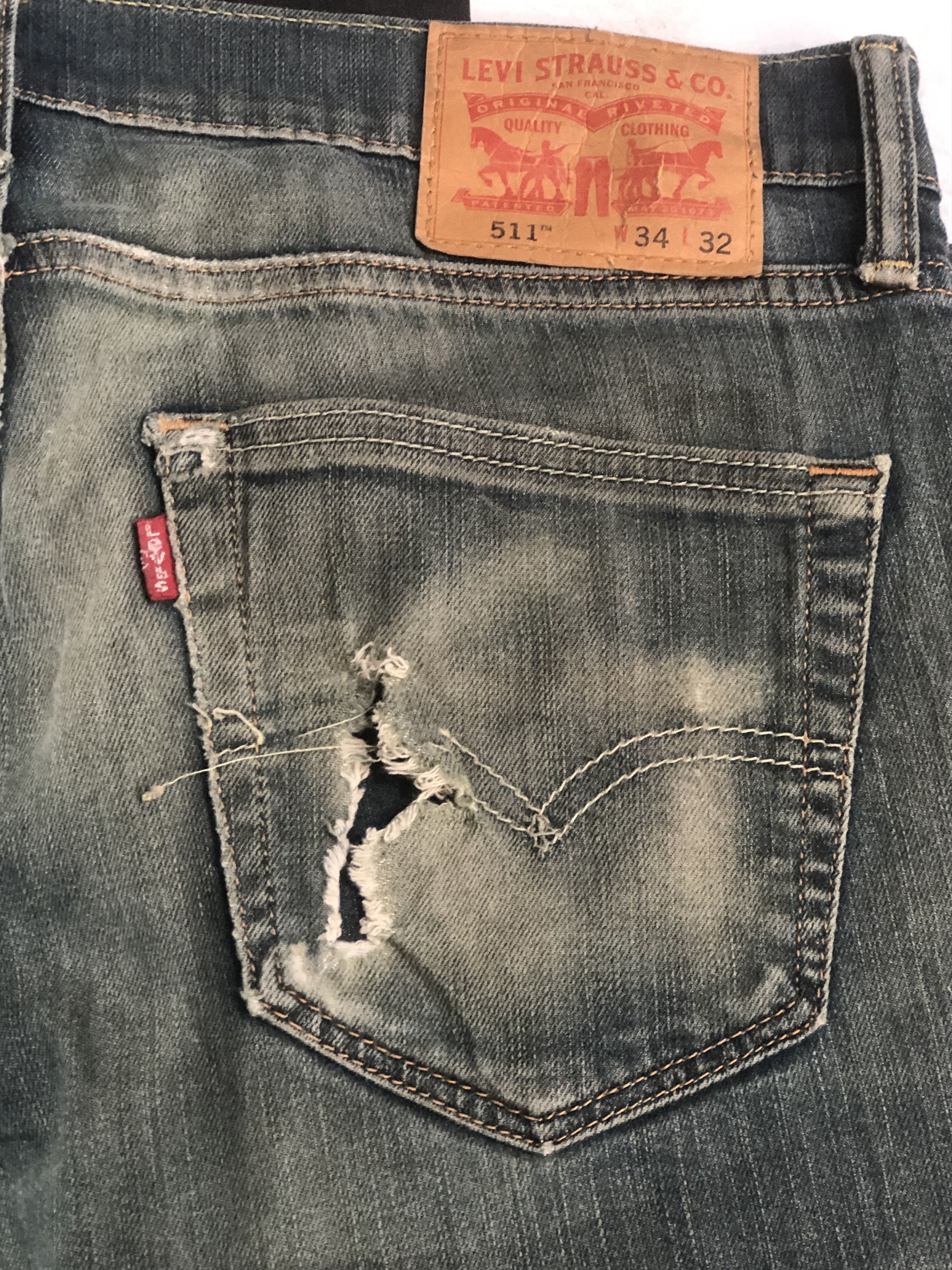 Levi's × Vintage Vintage Levis 511 Distressed Denim Jeans L635 Size US 34 / EU 50 - 8 Thumbnail