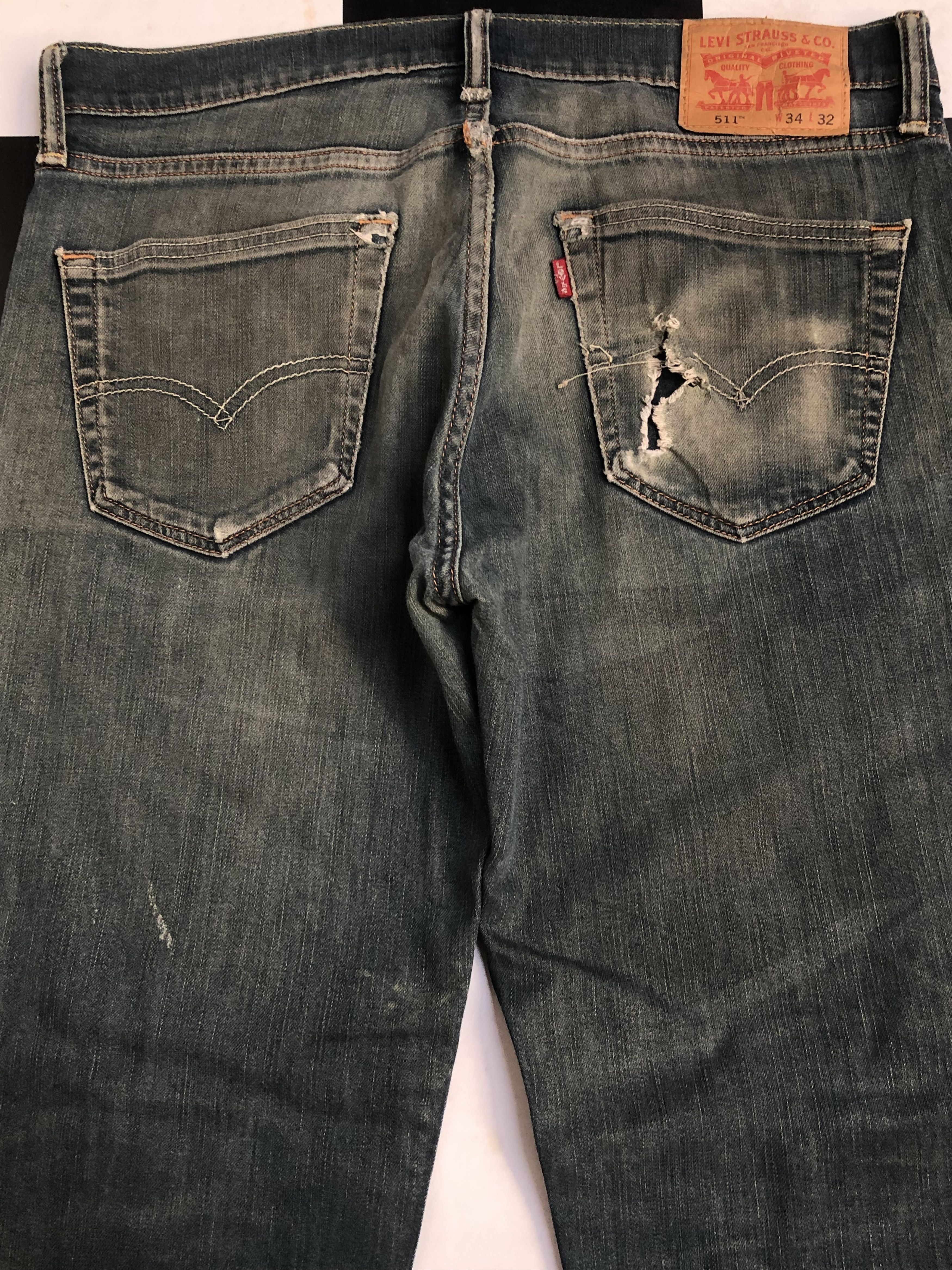 Levi's × Vintage Vintage Levis 511 Distressed Denim Jeans L635 Size US 34 / EU 50 - 7 Thumbnail