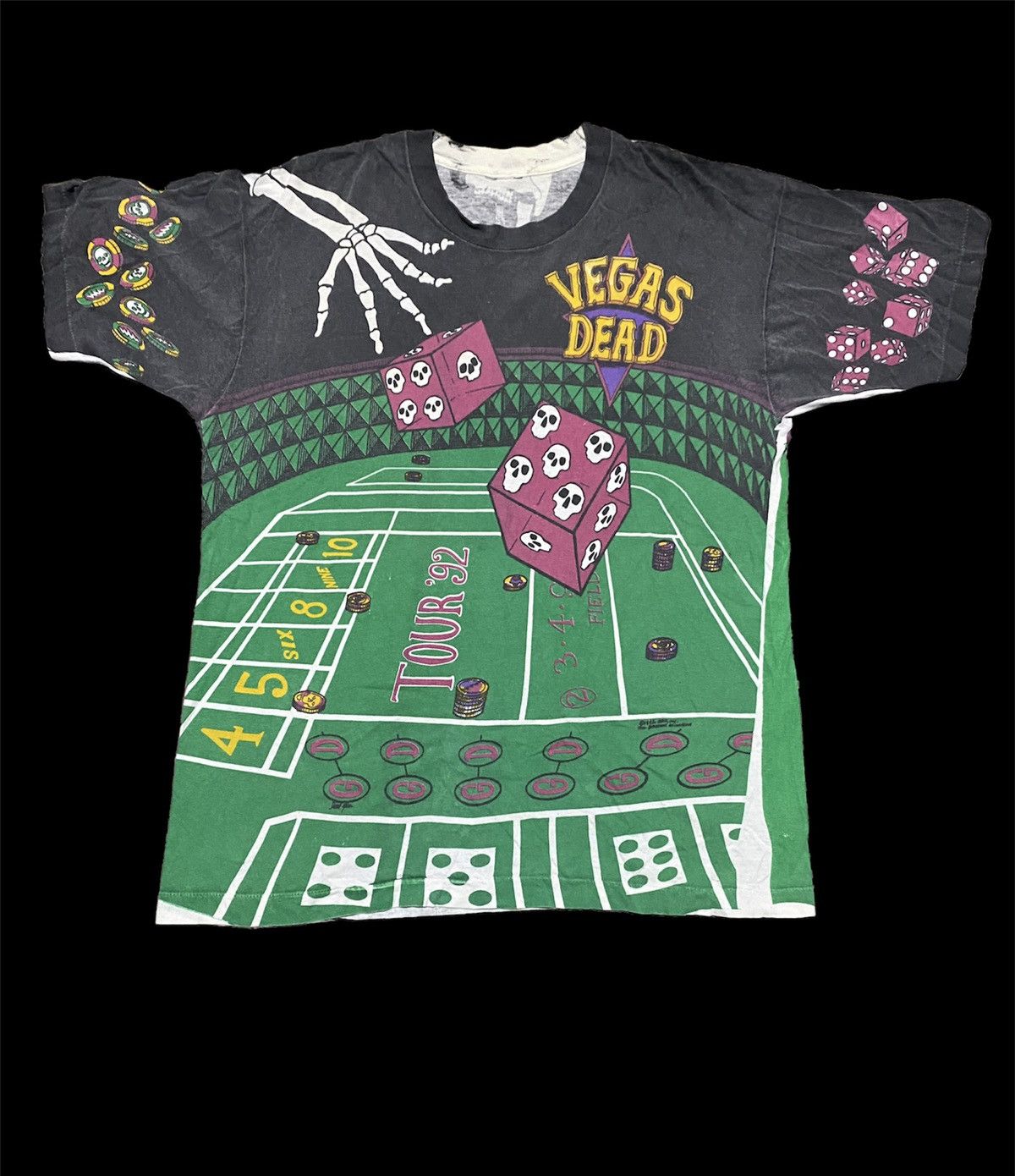 Grateful Dead × Vintage RARE! 92’ Grateful Dead Ovp Tshirt Dice Skull Playing Casino Size US L / EU 52-54 / 3 - 1 Thumbnail