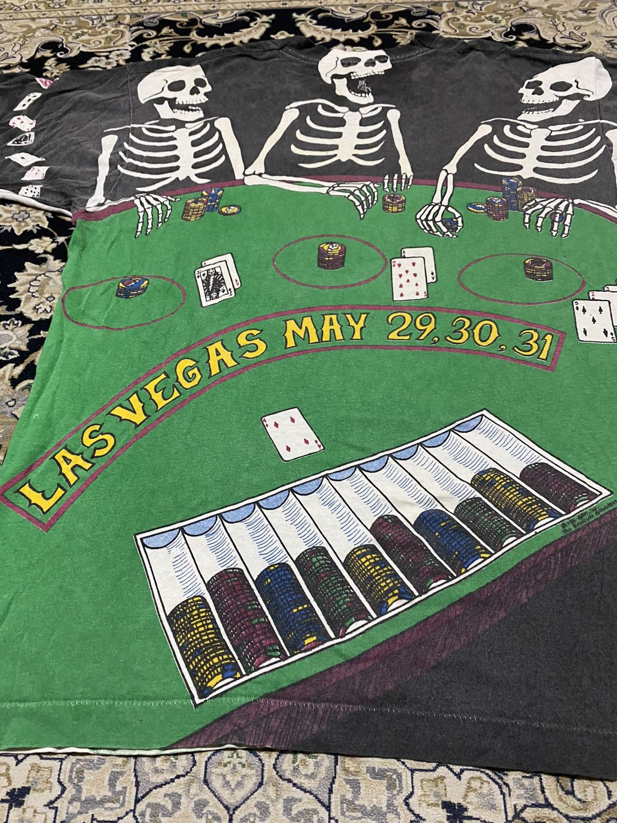 Grateful Dead × Vintage RARE! 92’ Grateful Dead Ovp Tshirt Dice Skull Playing Casino Size US L / EU 52-54 / 3 - 11 Thumbnail
