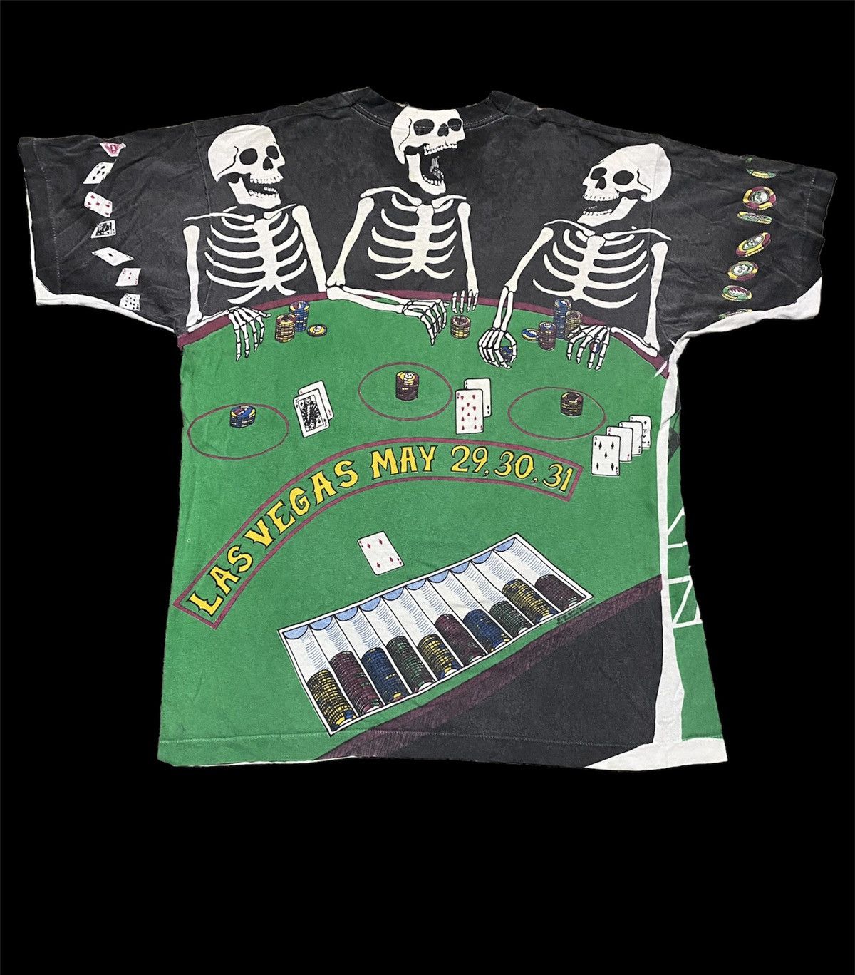 Grateful Dead × Vintage RARE! 92’ Grateful Dead Ovp Tshirt Dice Skull Playing Casino Size US L / EU 52-54 / 3 - 2 Thumbnail