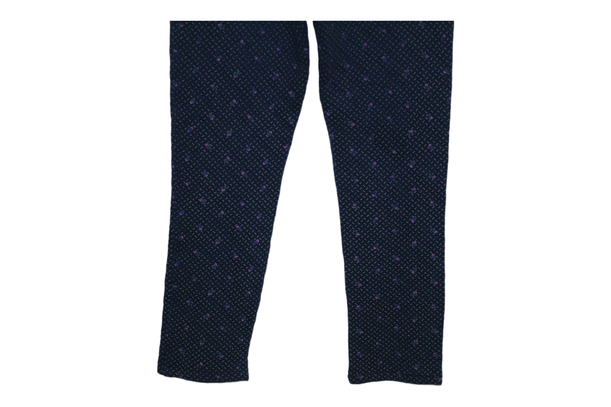 Vintage Johnny Lambs Cotton Blend Jaquard Tricot tapered Pants Size 28" / US 6 / IT 42 - 8 Thumbnail