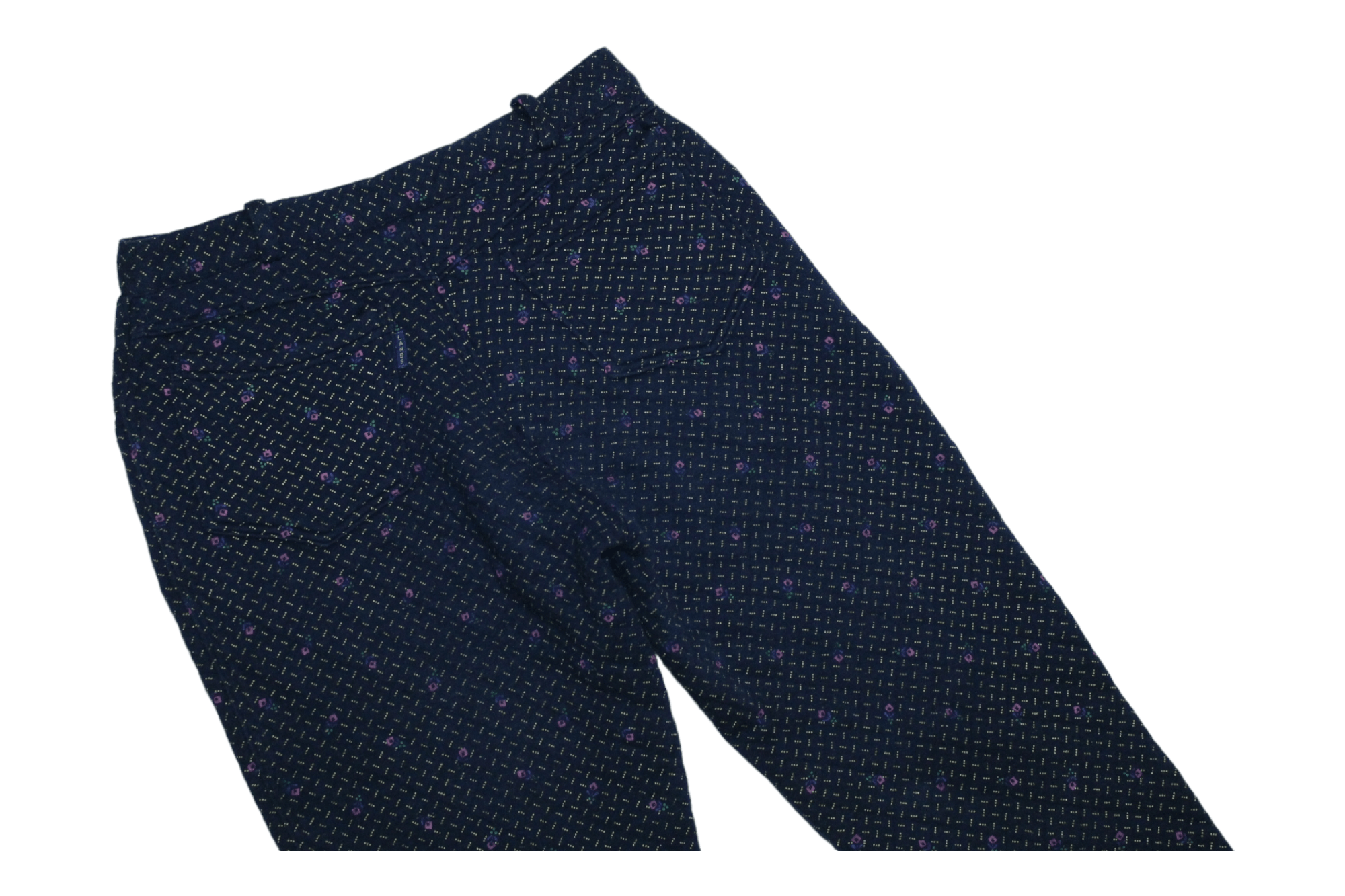 Vintage Johnny Lambs Cotton Blend Jaquard Tricot tapered Pants Size 28" / US 6 / IT 42 - 9 Thumbnail