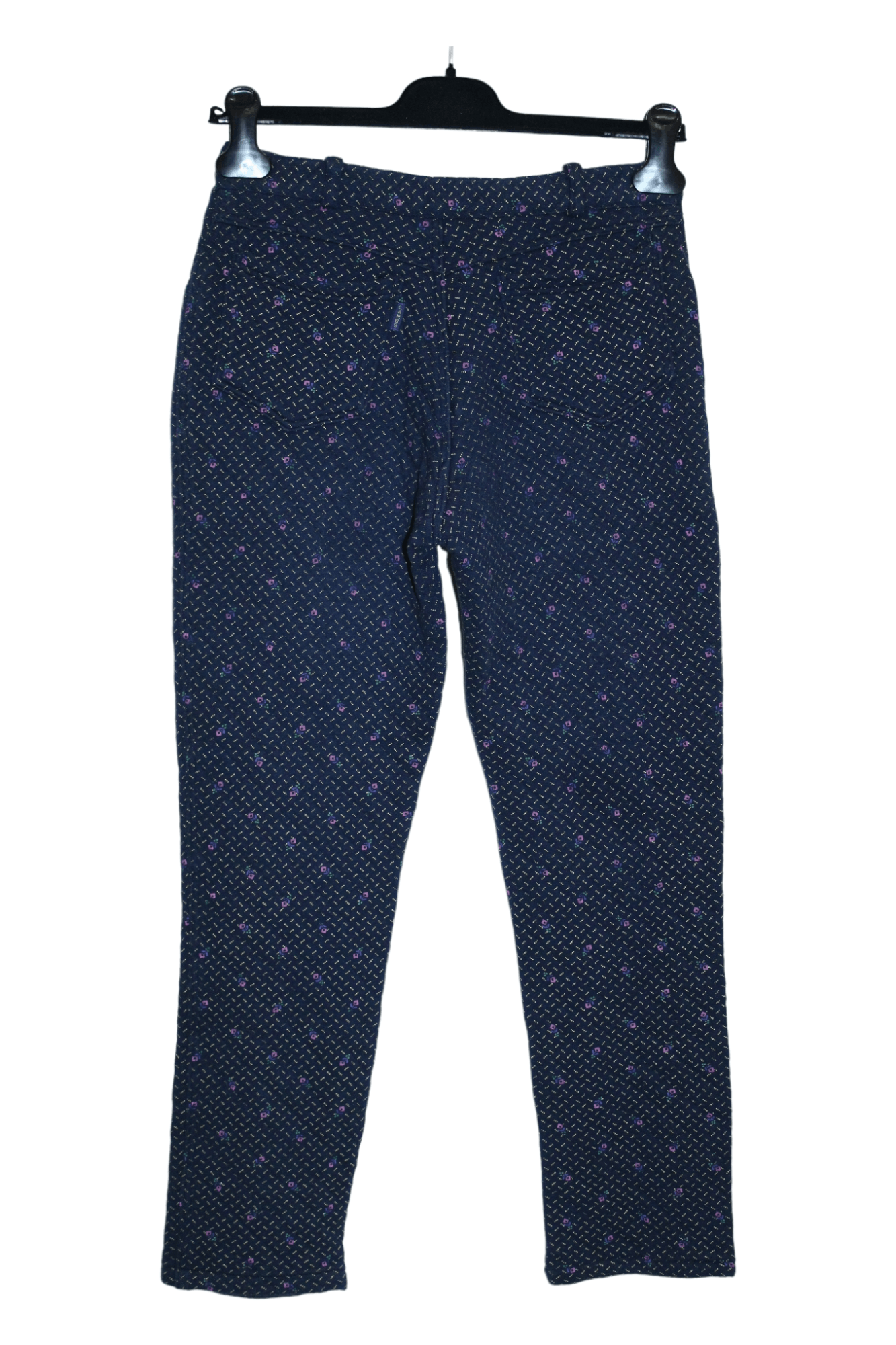 Vintage Johnny Lambs Cotton Blend Jaquard Tricot tapered Pants Size 28" / US 6 / IT 42 - 4 Thumbnail