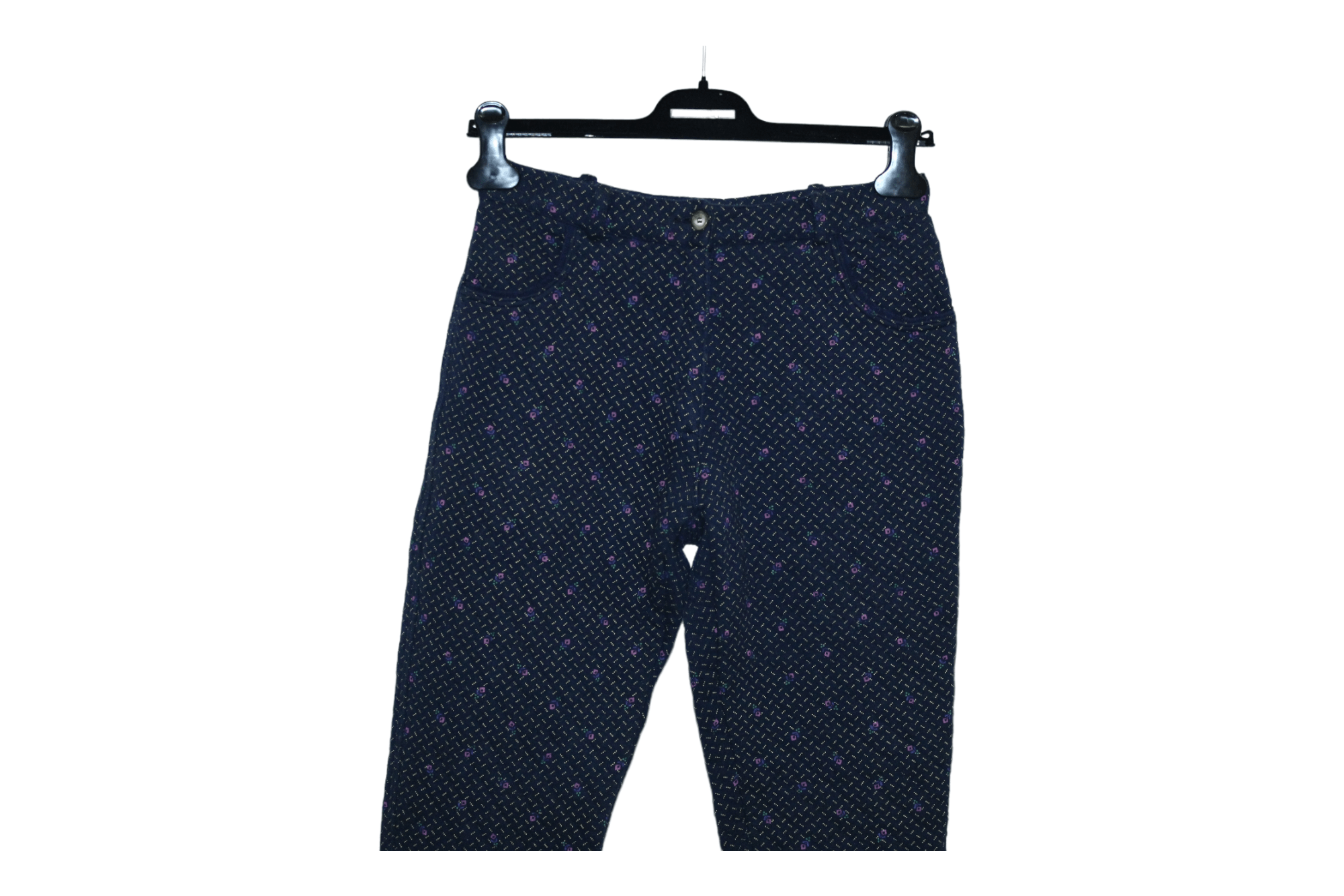Vintage Johnny Lambs Cotton Blend Jaquard Tricot tapered Pants Size 28" / US 6 / IT 42 - 5 Thumbnail