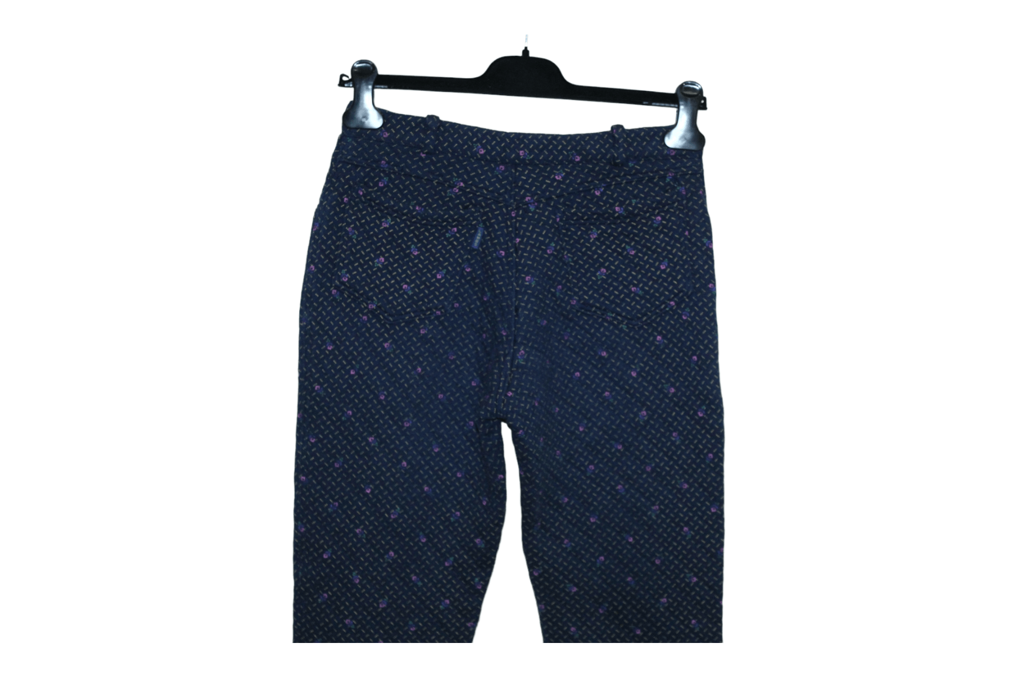 Vintage Johnny Lambs Cotton Blend Jaquard Tricot tapered Pants Size 28" / US 6 / IT 42 - 6 Thumbnail
