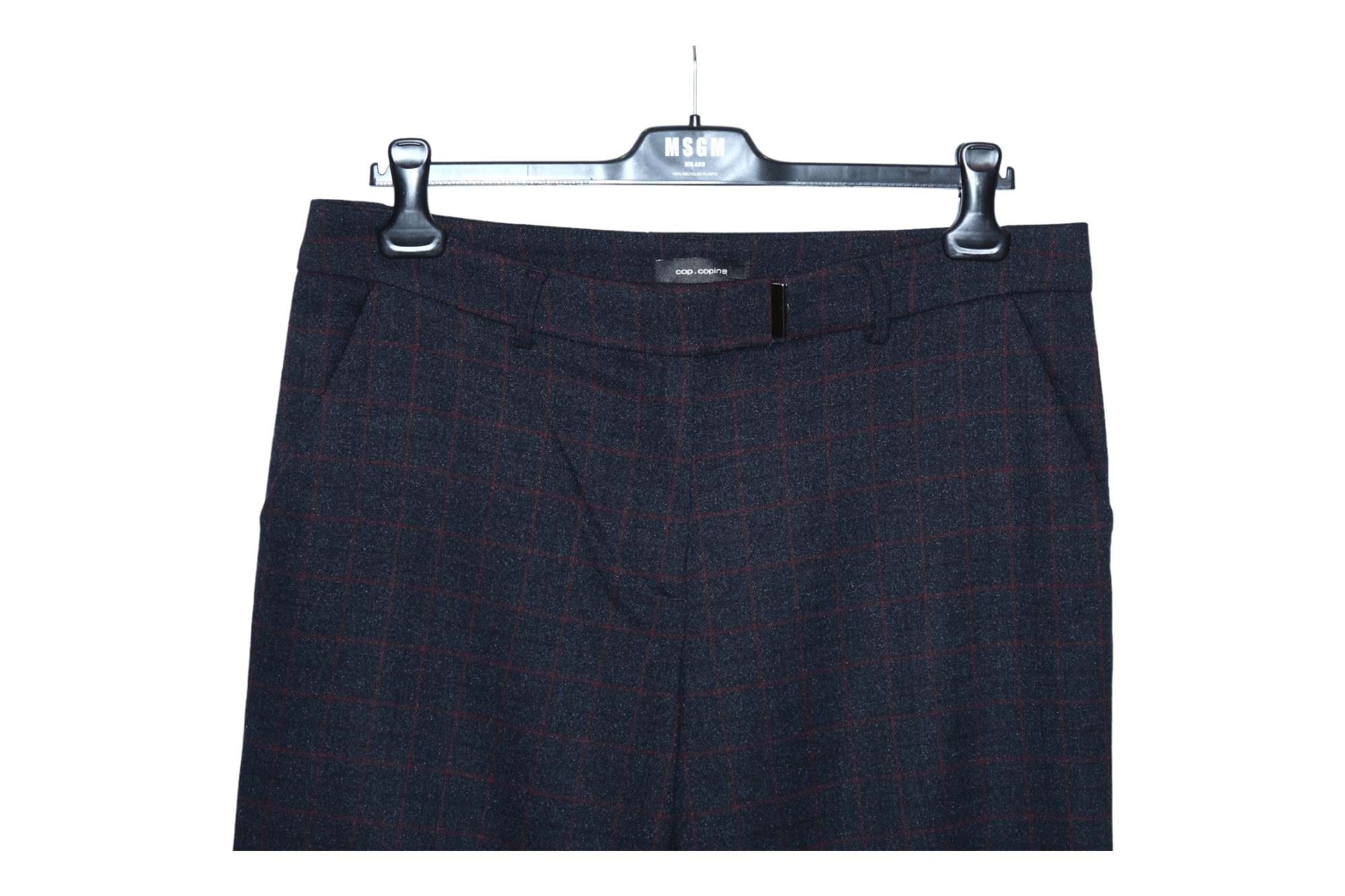 Cop Copine COP.COPINE Cropp Dress Pants Pinstripe Flat Front Wide Leg Size 30" / US 8 / IT 44 - 4 Thumbnail