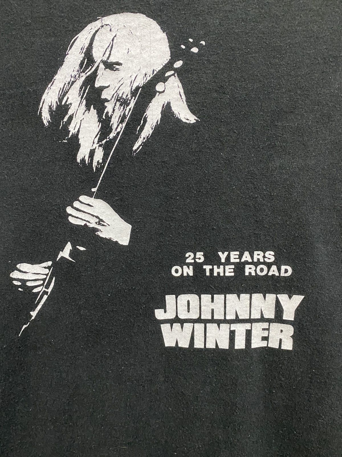 Band Tees Vintage 90's Johnny Winter 25 Years On The Road T-Shirt Size US XL / EU 56 / 4 - 8 Thumbnail