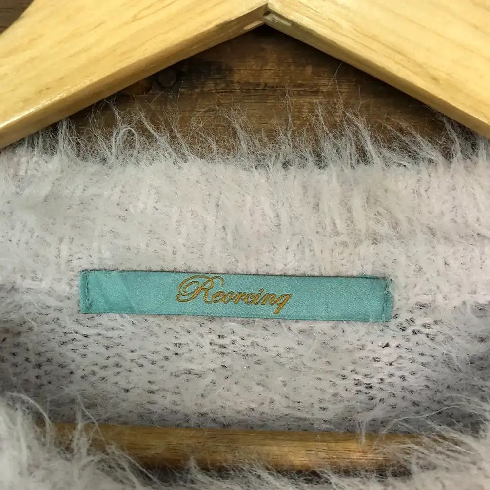 Homespun Knitwear Reorcing White Shag Shaggy Fur Mohair Knitwear #748 Size M / US 6-8 / IT 42-44 - 8 Thumbnail