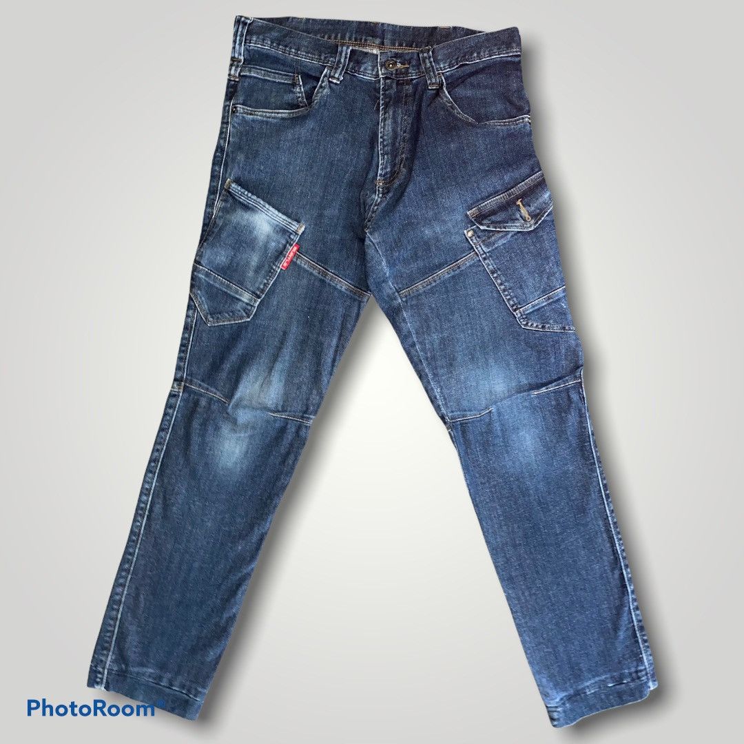 Japanese Brand Burtle 7 Multipocket Tactical Bike Rider Cargo Jeans Size US 32 / EU 48 - 1 Thumbnail