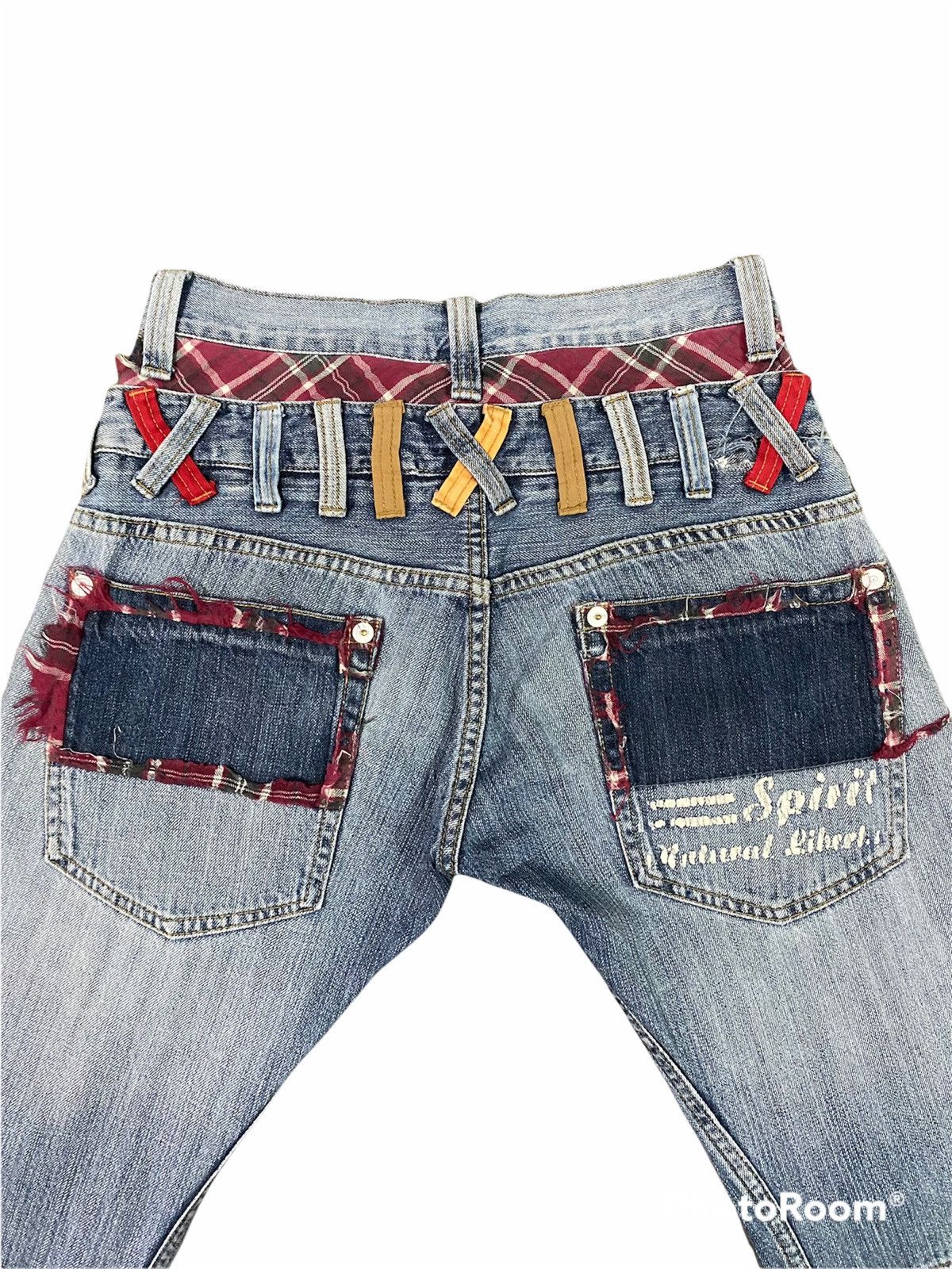 Designer Double Focus Japanese Brand Double Waist Jeans Size US 28 / EU 44 - 8 Thumbnail