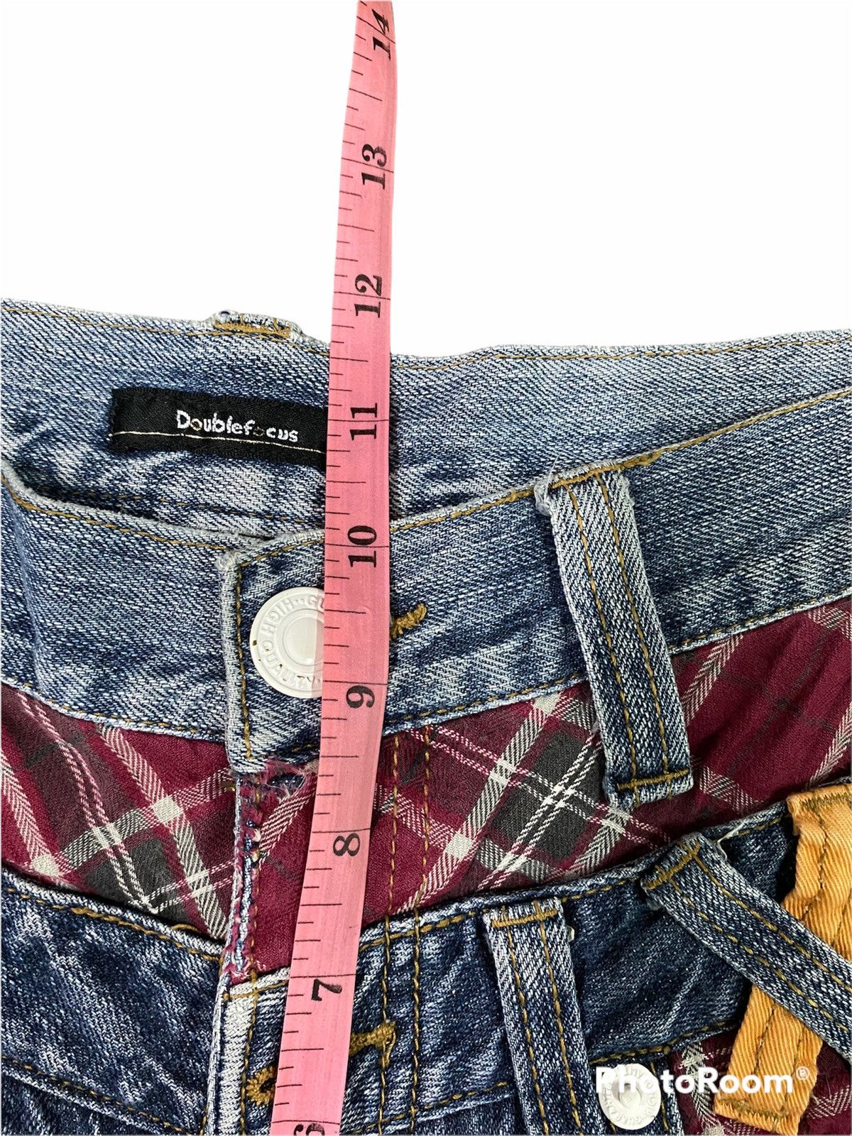 Designer Double Focus Japanese Brand Double Waist Jeans Size US 28 / EU 44 - 12 Thumbnail