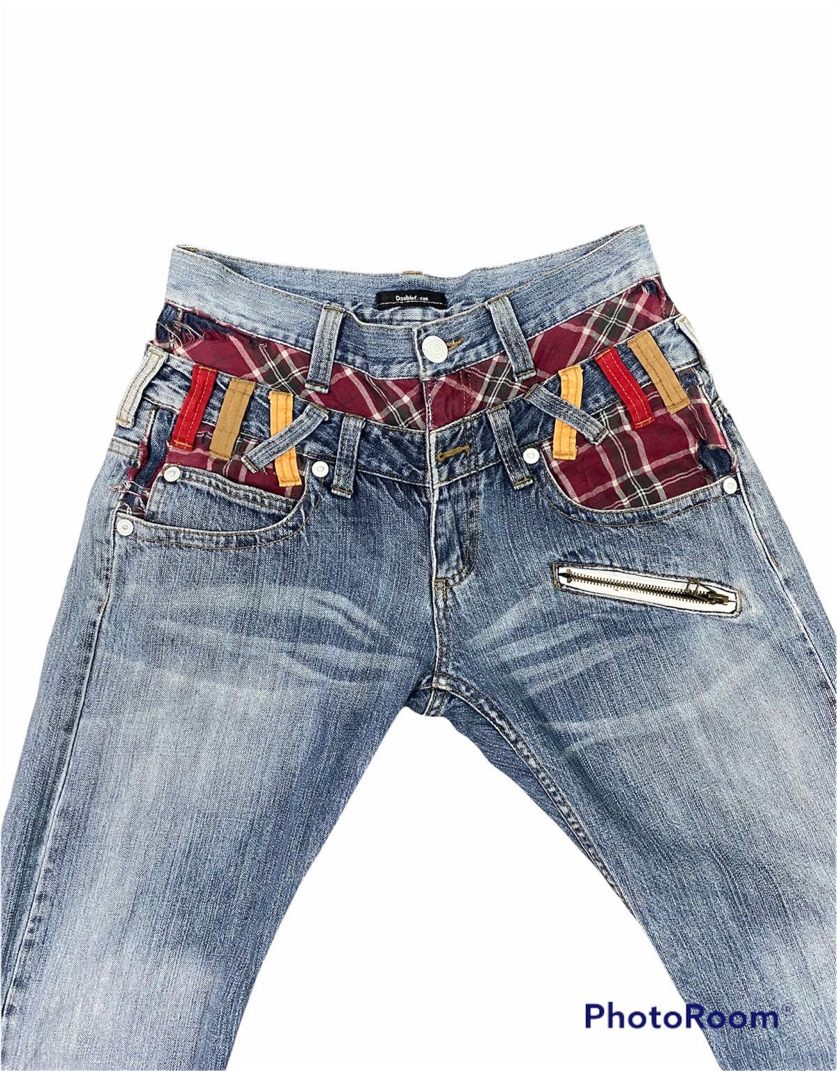 Designer Double Focus Japanese Brand Double Waist Jeans Size US 28 / EU 44 - 3 Thumbnail