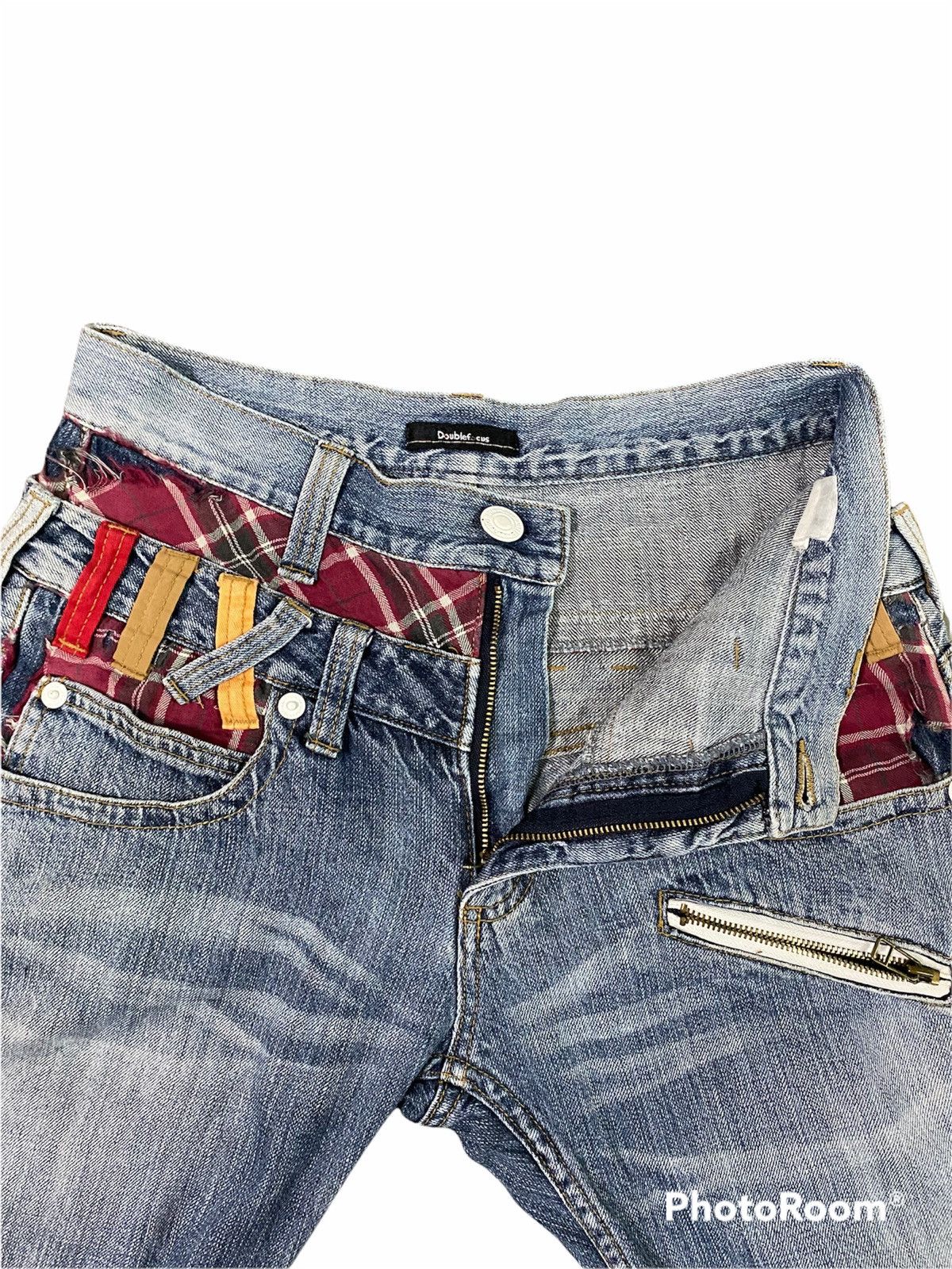 Designer Double Focus Japanese Brand Double Waist Jeans Size US 28 / EU 44 - 5 Thumbnail