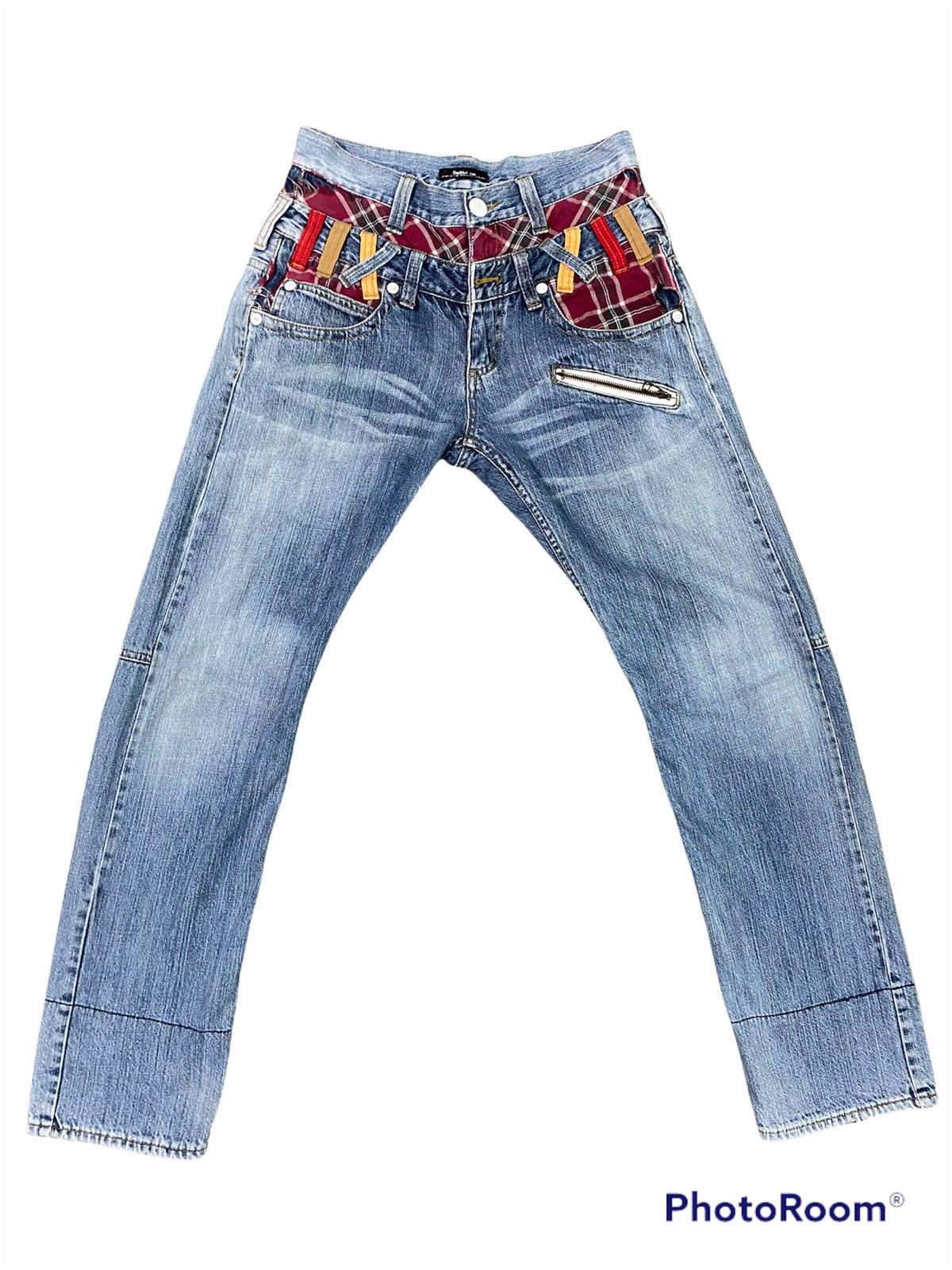 Designer Double Focus Japanese Brand Double Waist Jeans Size US 28 / EU 44 - 1 Thumbnail