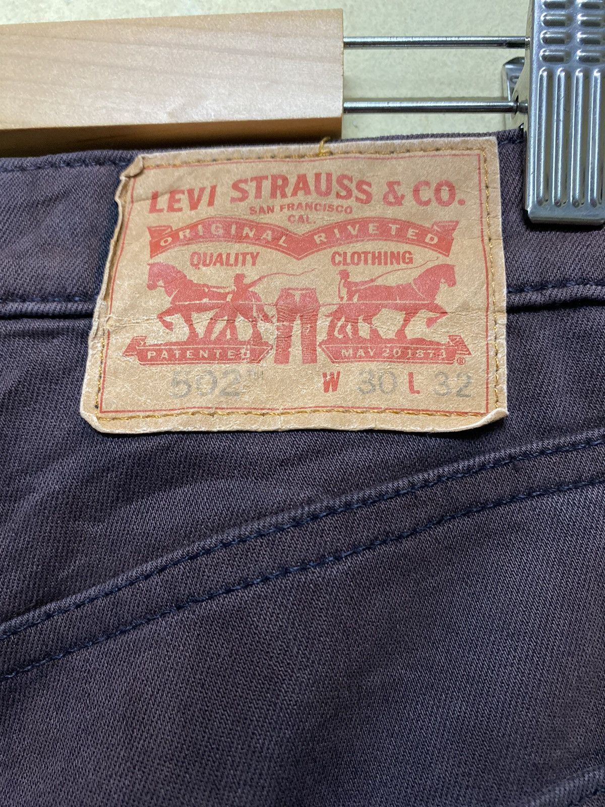 Levi's Levis 502 Carpenter Pants 32x28 Red White Tab Straight Fit Size US 32 / EU 48 - 8 Thumbnail