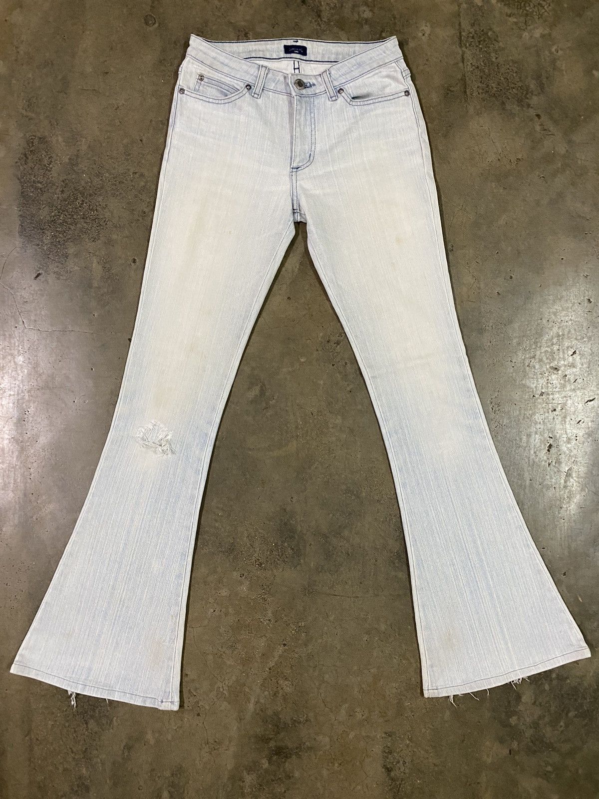 Edwin Edwin Something Jeans Bootcut Distressed Jeans Size 27" / US 4 / IT 40 - 1 Thumbnail