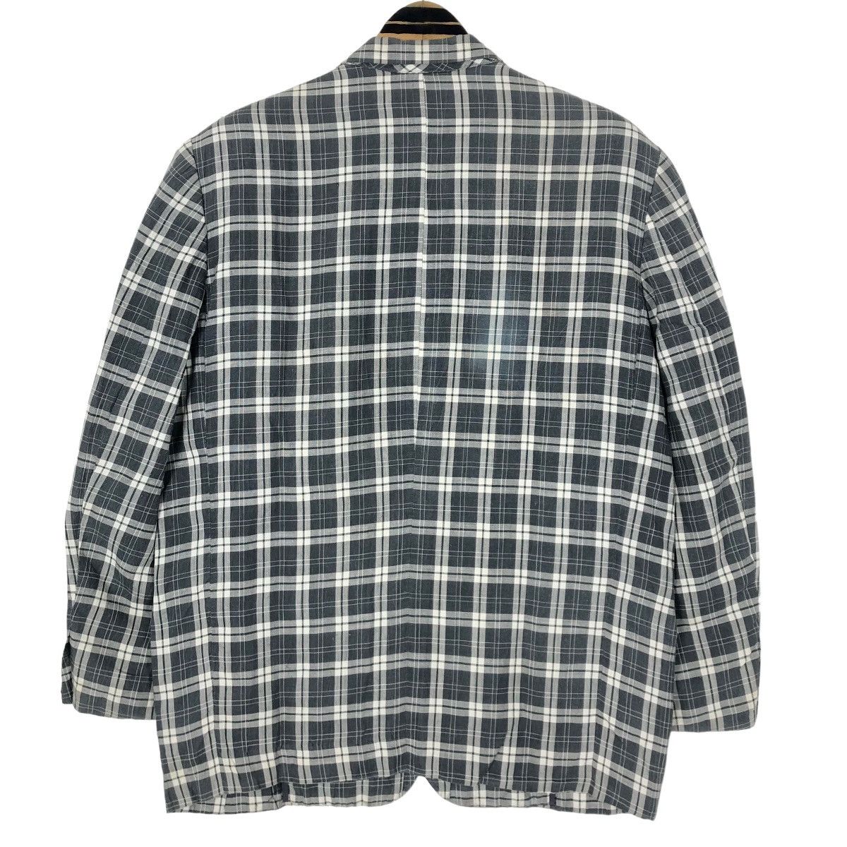 Comme des Garcons Vintage 90s Comme Des Garcons Homme Plaid Linen Coat Size US L / EU 52-54 / 3 - 14 Thumbnail