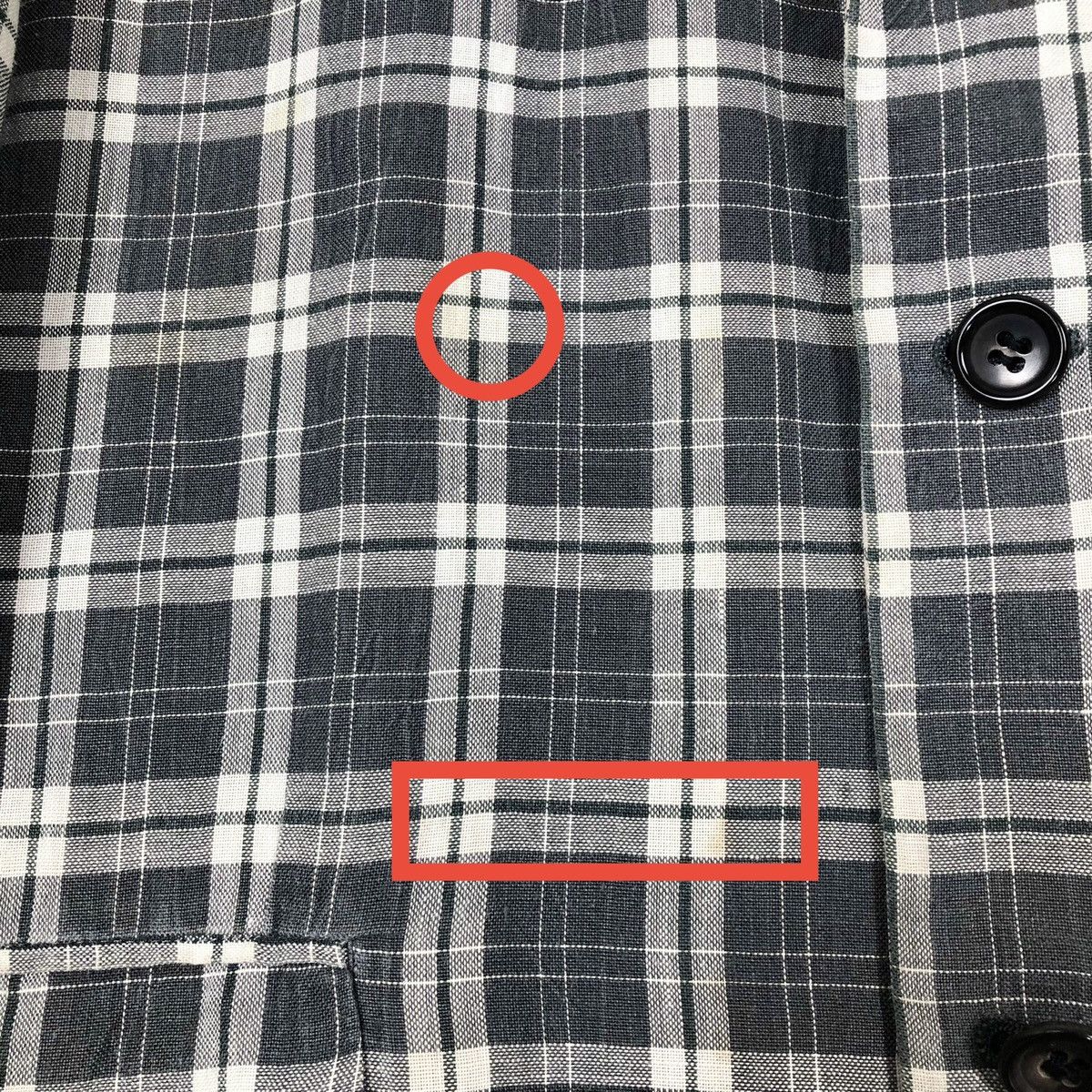 Comme des Garcons Vintage 90s Comme Des Garcons Homme Plaid Linen Coat Size US L / EU 52-54 / 3 - 8 Thumbnail