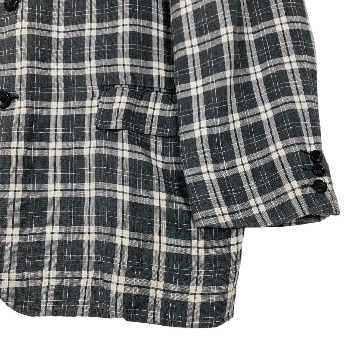 Comme des Garcons Vintage 90s Comme Des Garcons Homme Plaid Linen Coat Size US L / EU 52-54 / 3 - 4 Thumbnail