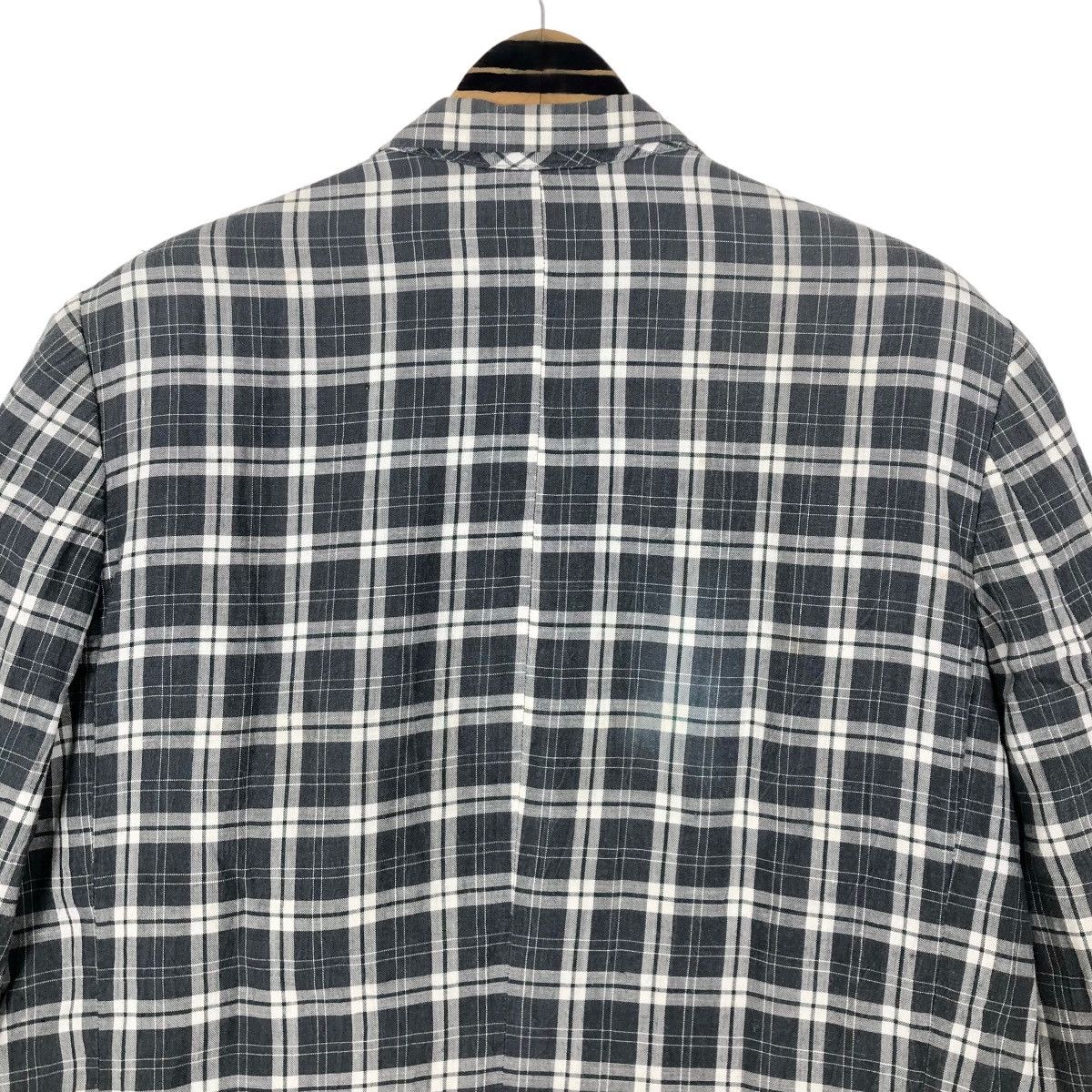 Comme des Garcons Vintage 90s Comme Des Garcons Homme Plaid Linen Coat Size US L / EU 52-54 / 3 - 15 Thumbnail