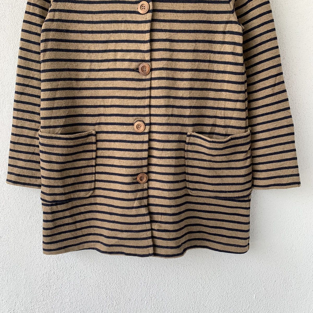 Other BLUE hoodie horizontal stripe.. hoodie jacket.. long jacket Size US M / EU 48-50 / 2 - 3 Thumbnail