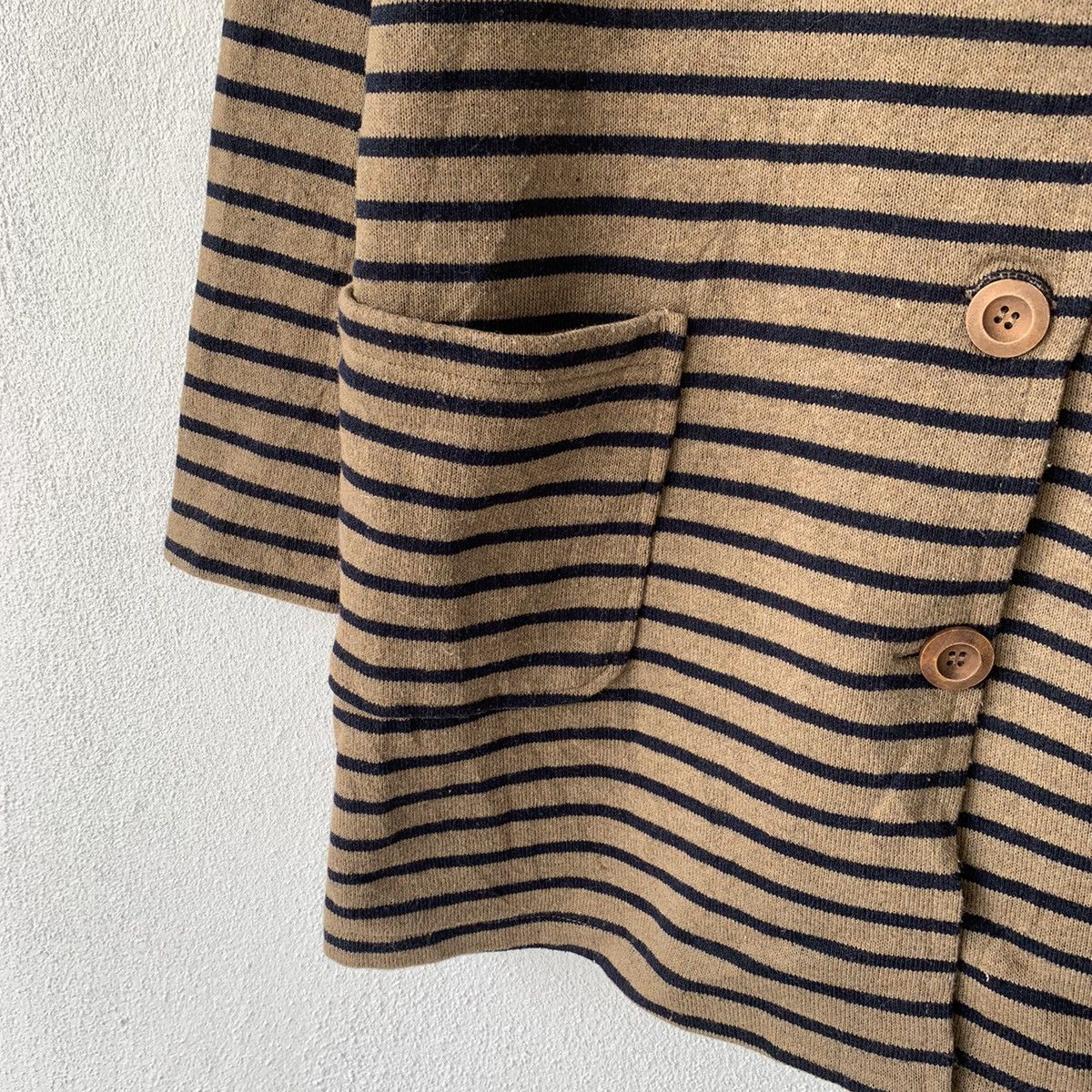 Other BLUE hoodie horizontal stripe.. hoodie jacket.. long jacket Size US M / EU 48-50 / 2 - 7 Thumbnail
