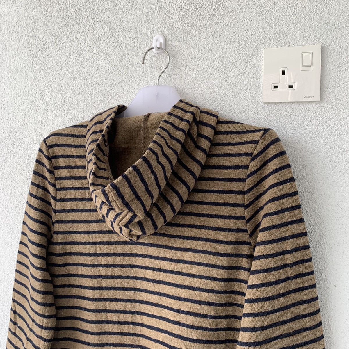 Other BLUE hoodie horizontal stripe.. hoodie jacket.. long jacket Size US M / EU 48-50 / 2 - 10 Thumbnail