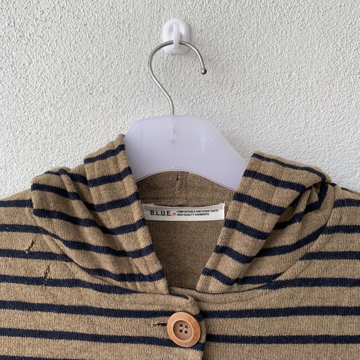 Other BLUE hoodie horizontal stripe.. hoodie jacket.. long jacket Size US M / EU 48-50 / 2 - 5 Thumbnail