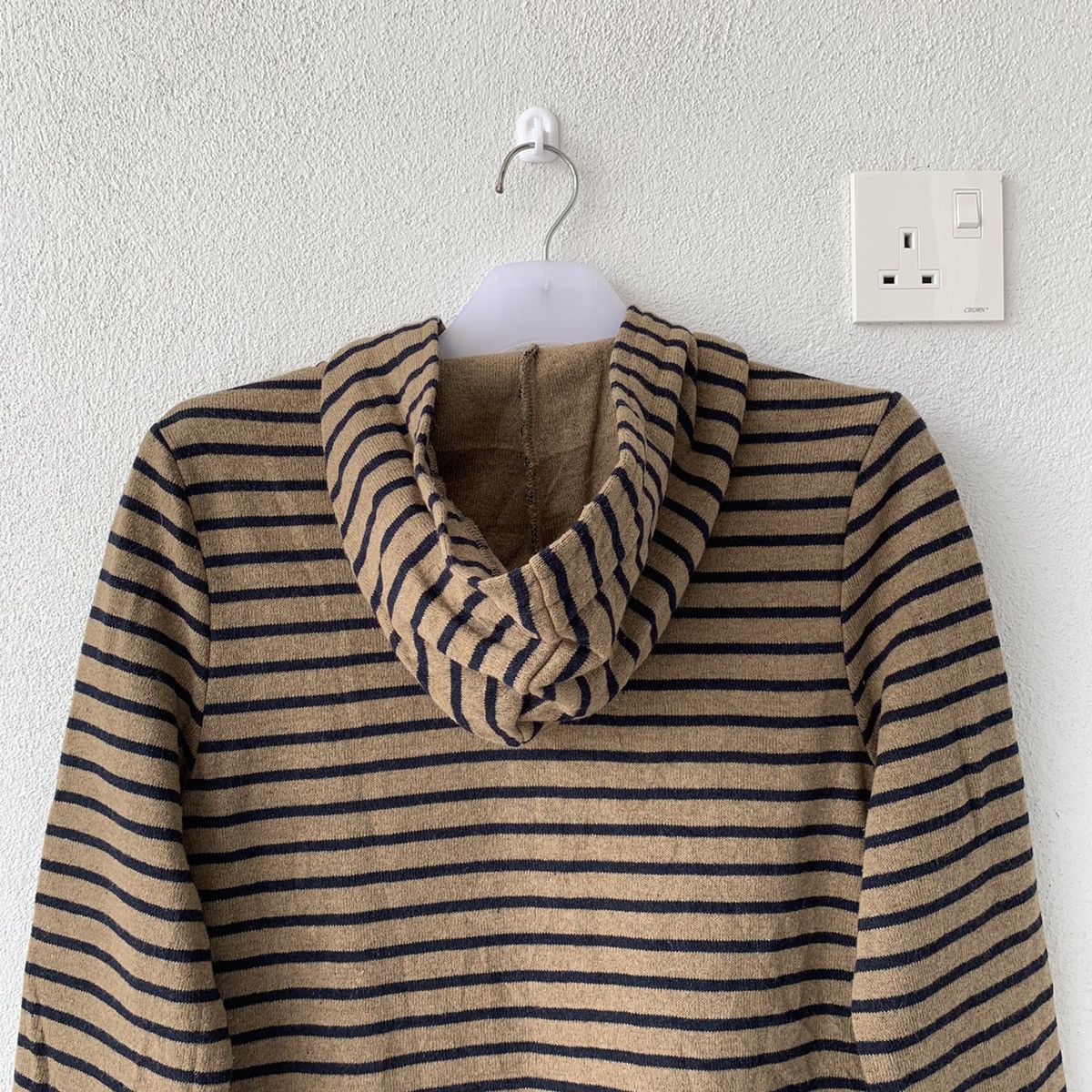 Other BLUE hoodie horizontal stripe.. hoodie jacket.. long jacket Size US M / EU 48-50 / 2 - 9 Thumbnail