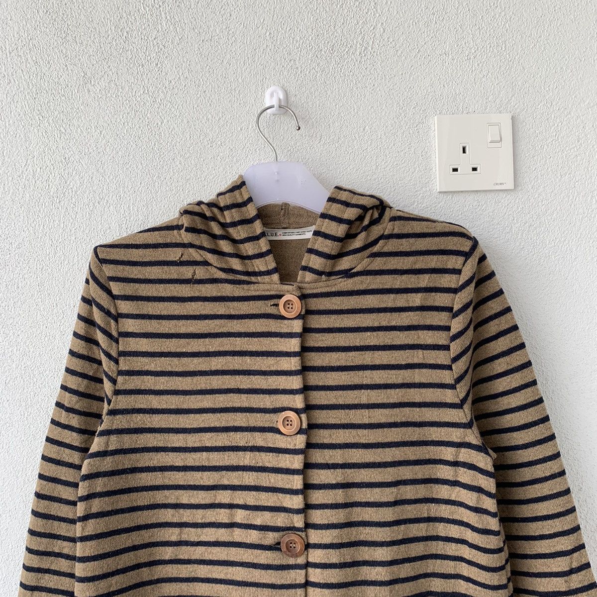 Other BLUE hoodie horizontal stripe.. hoodie jacket.. long jacket Size US M / EU 48-50 / 2 - 2 Thumbnail