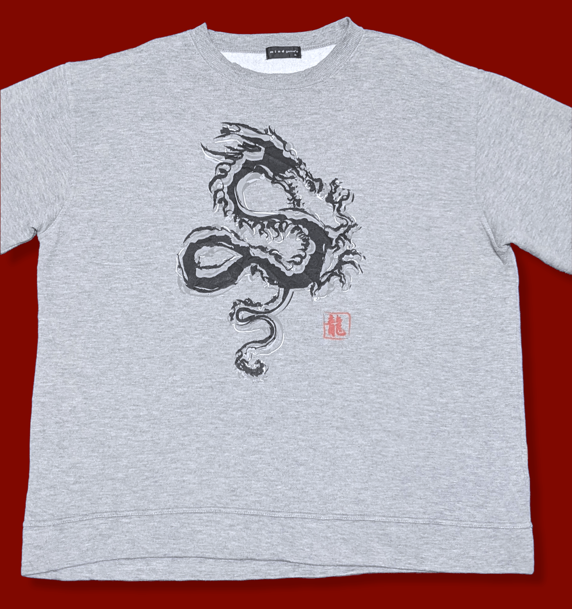 Seditionaries × Vintage Vtg 90s Japanese Brand Mind Game Dragon Sukajan Sweatshirt Size US XL / EU 56 / 4 - 3 Thumbnail