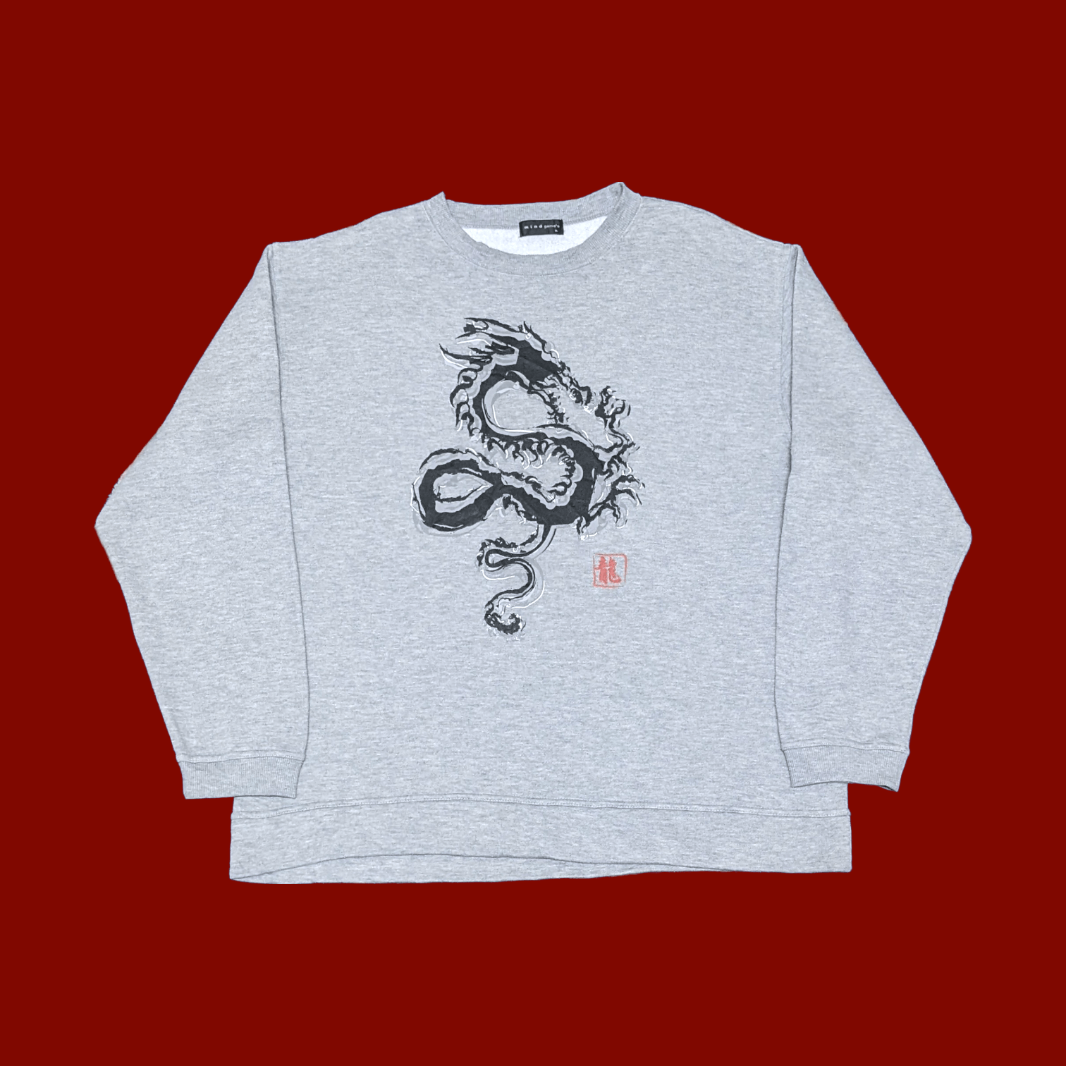 Vtg 90s Japanese Brand Mind Game Dragon Sukajan Sweatshirt