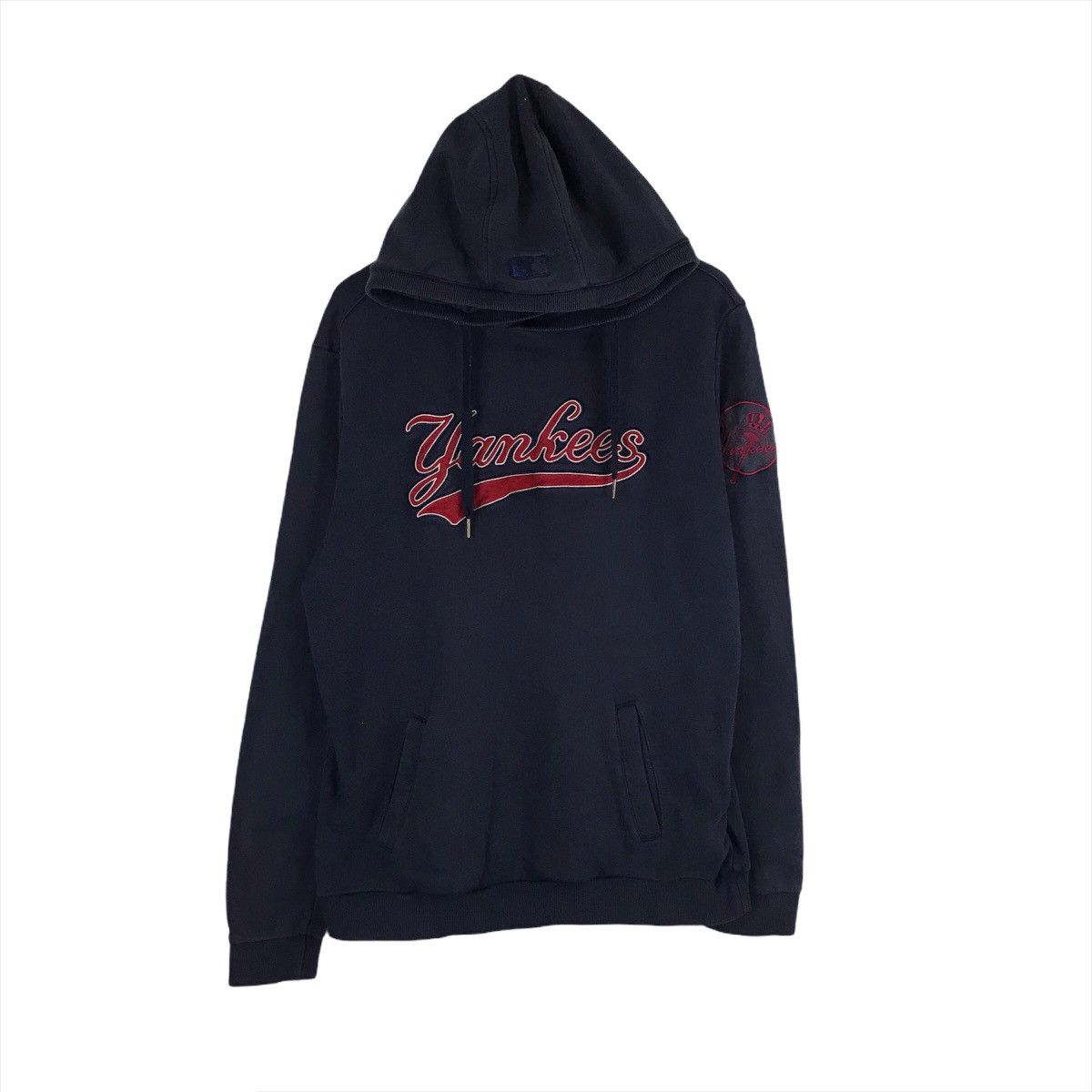 MLB Vintage MLB Yankees Patches Hoodie Sweatshirt Size US L / EU 52-54 / 3 - 1 Thumbnail