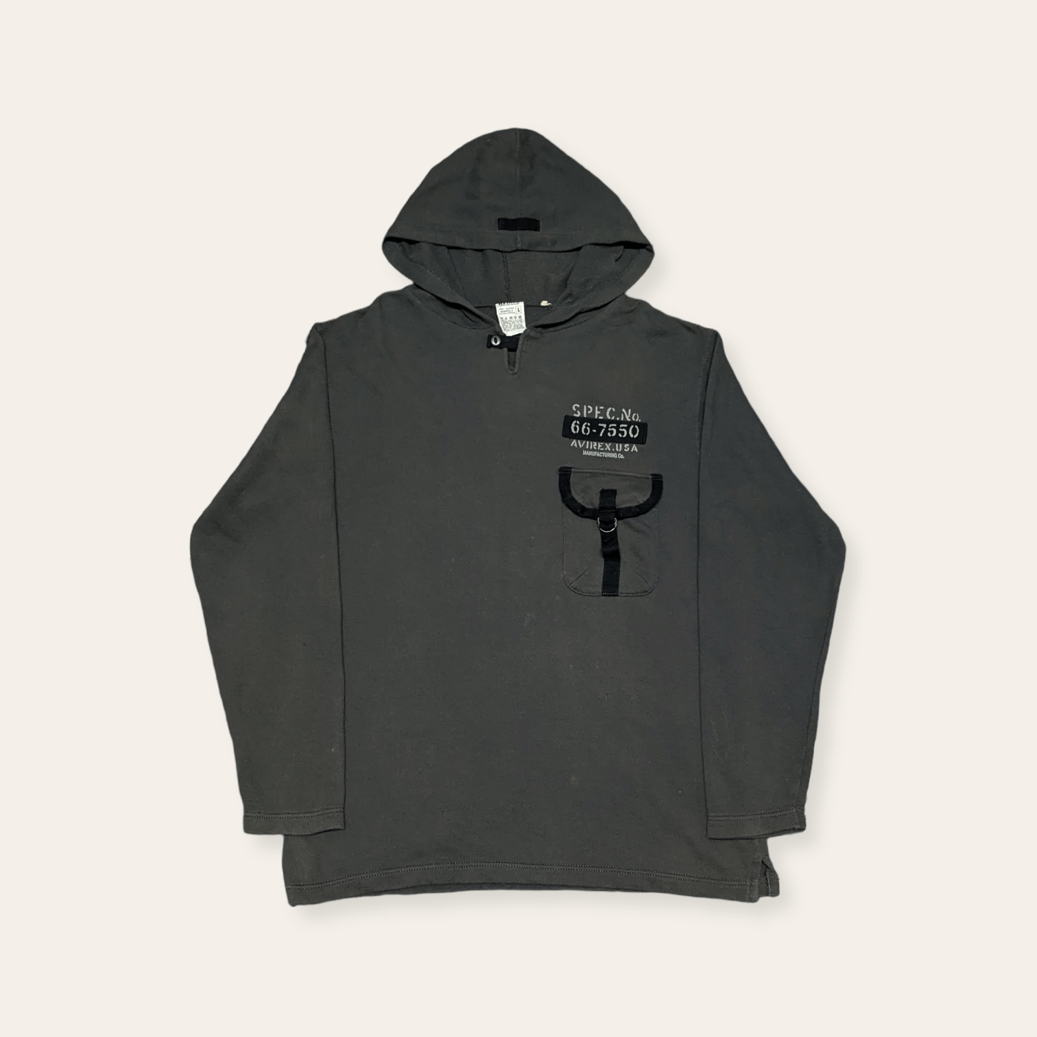 Avirex × Vintage Vintage 90s Avirex Tech Utility Military Style Hoodie Size US L / EU 52-54 / 3 - 1 Thumbnail